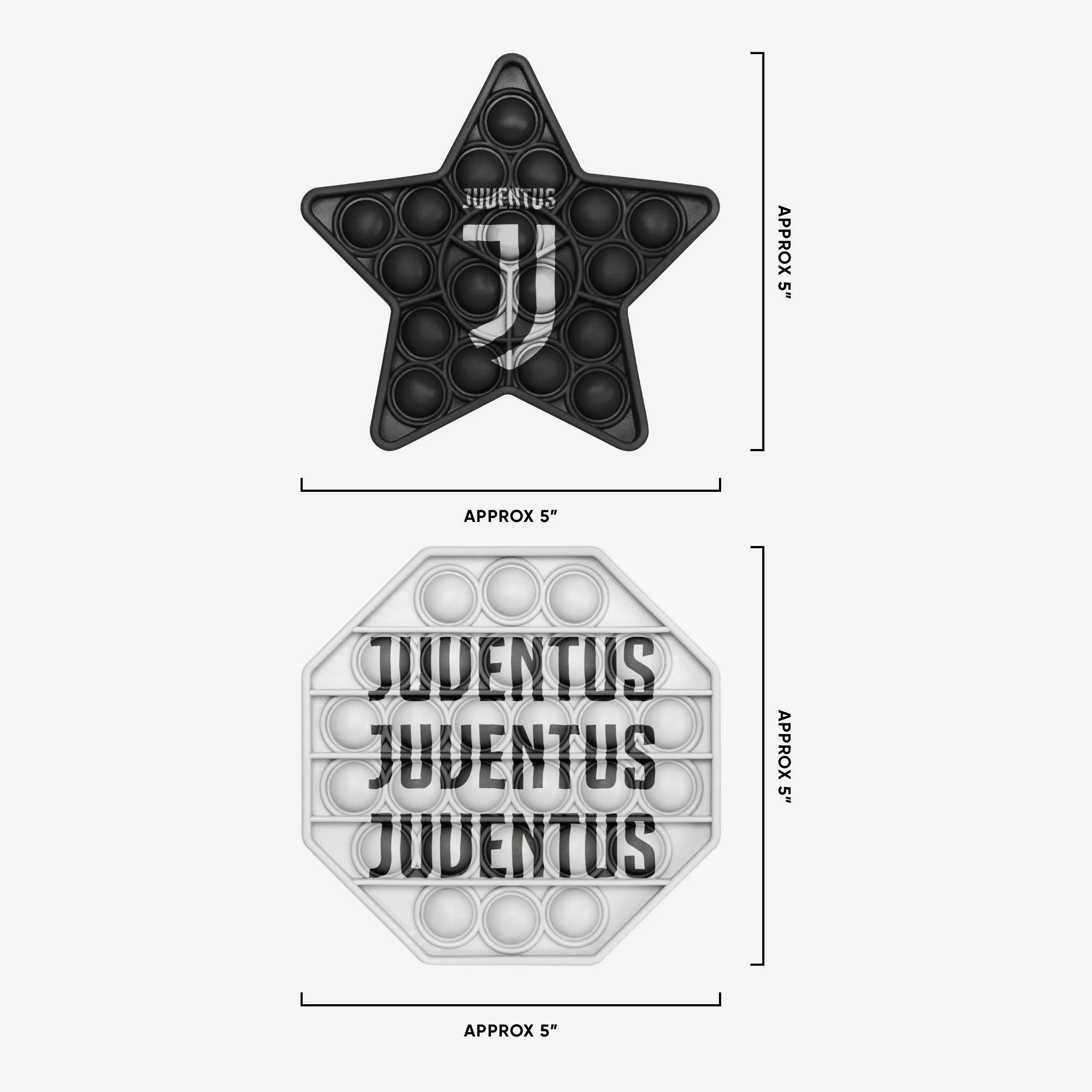 Juventus FC 2 Pack Octagon & Star Push-Itz Fidget - Image 2