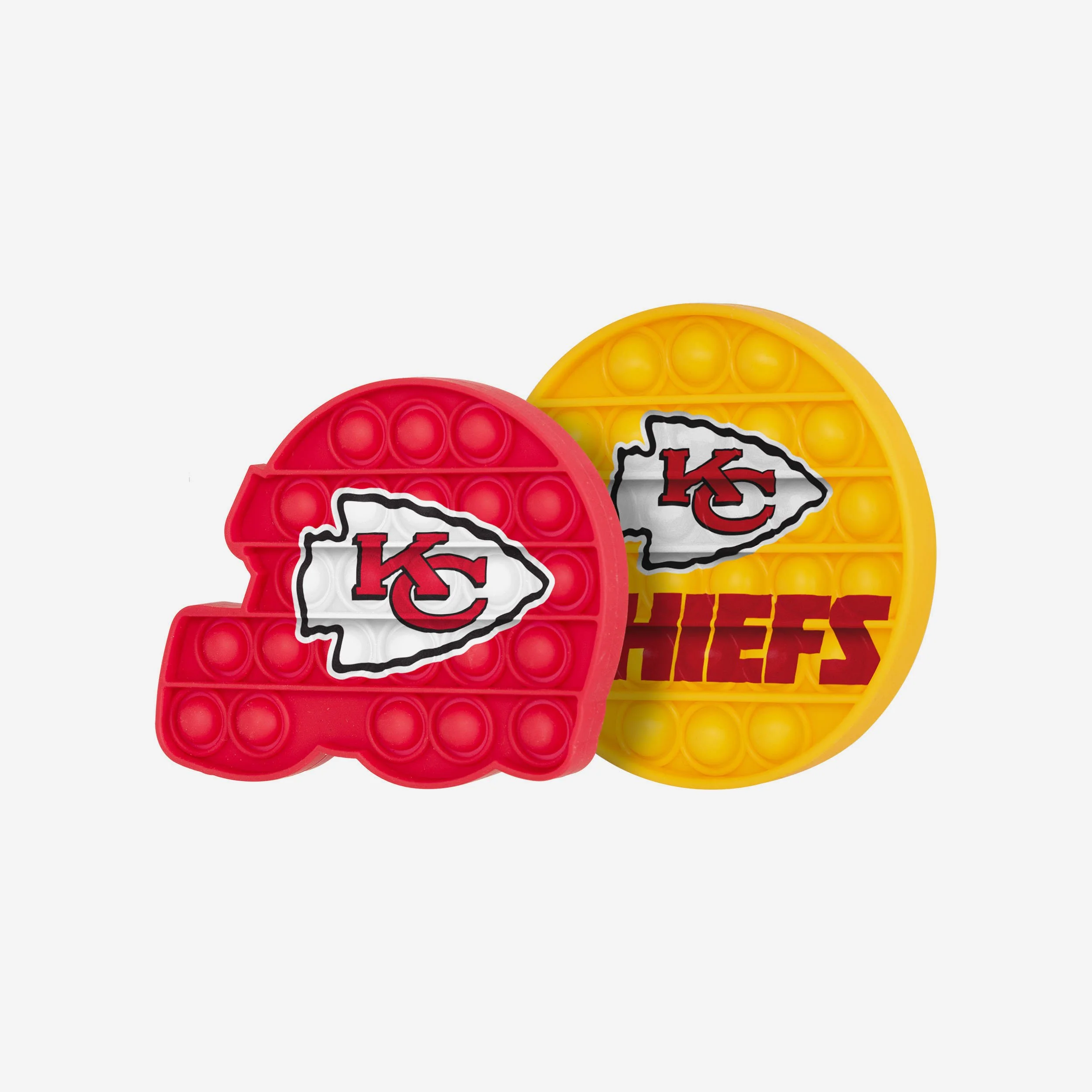 Kansas City Chiefs 2 Pack Helmet & Circle Push-Itz Fidget