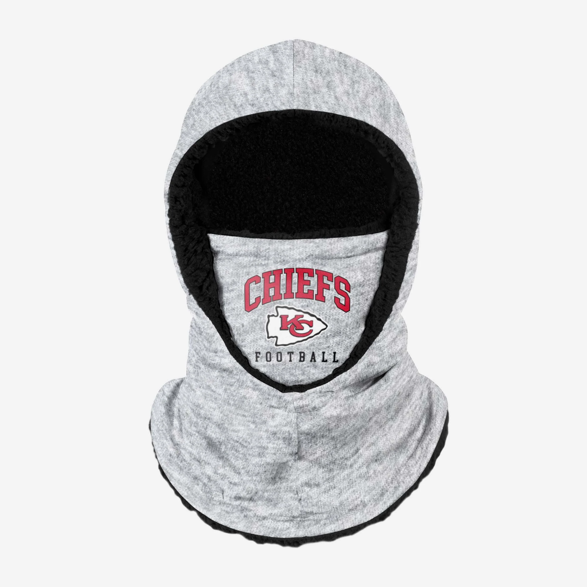 Kansas City Chiefs Heather Grey Big Logo Hooded Snood