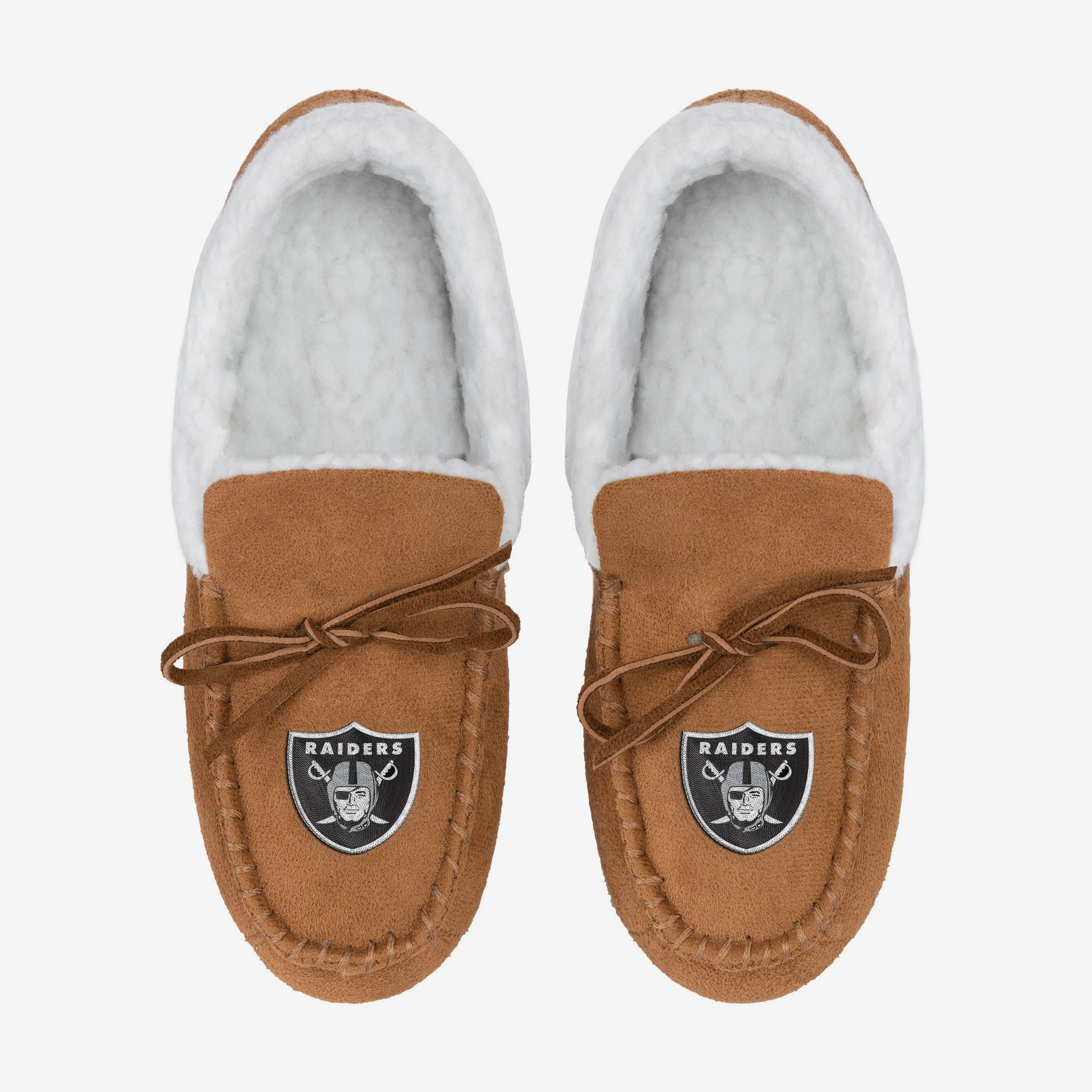 Las Vegas Raiders Fur Closed Back Moccasin Slipper - Image 3