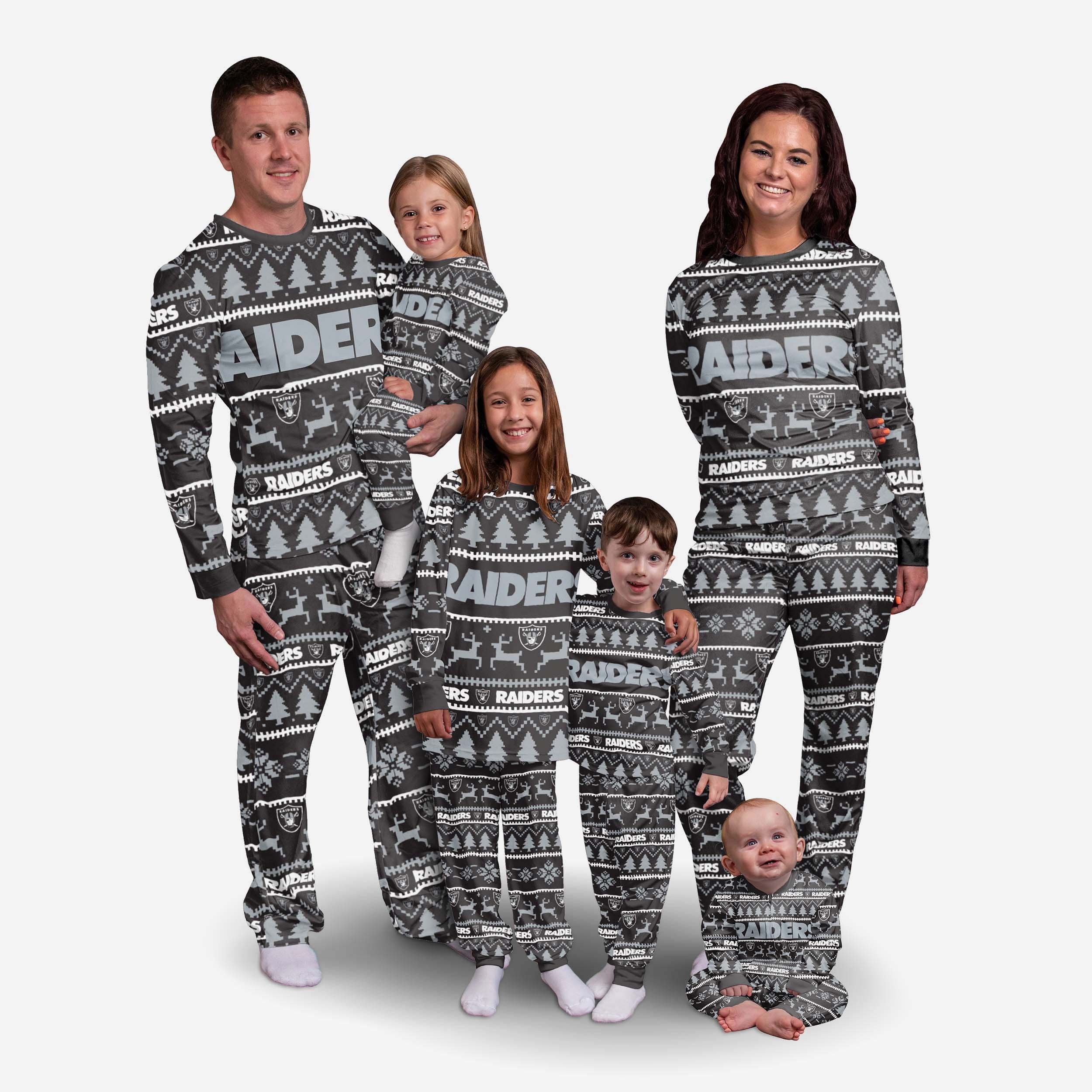 Las Vegas Raiders Youth Family Holiday Pyjamas - Image 2