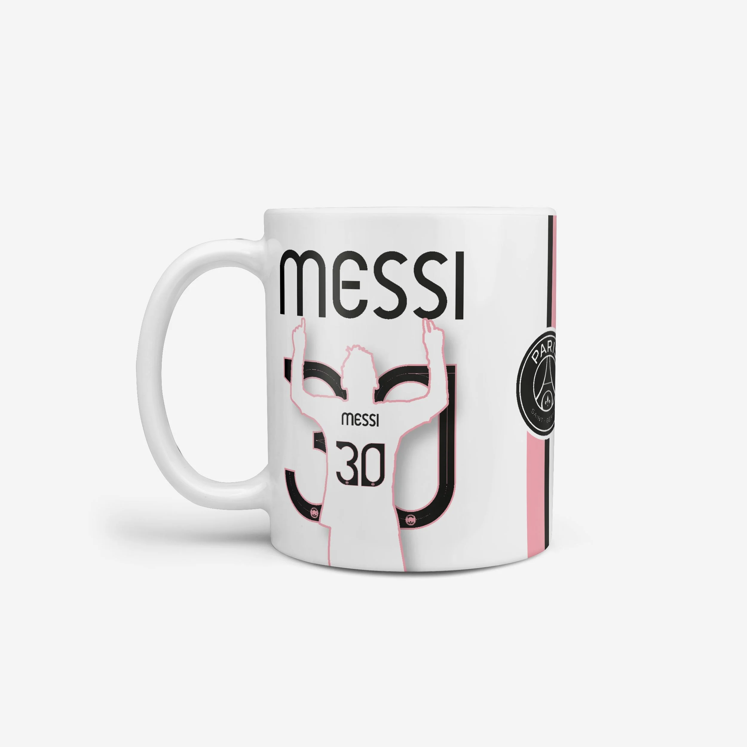 Lionel Messi Paris Saint-Germain FC Silhouette Mug