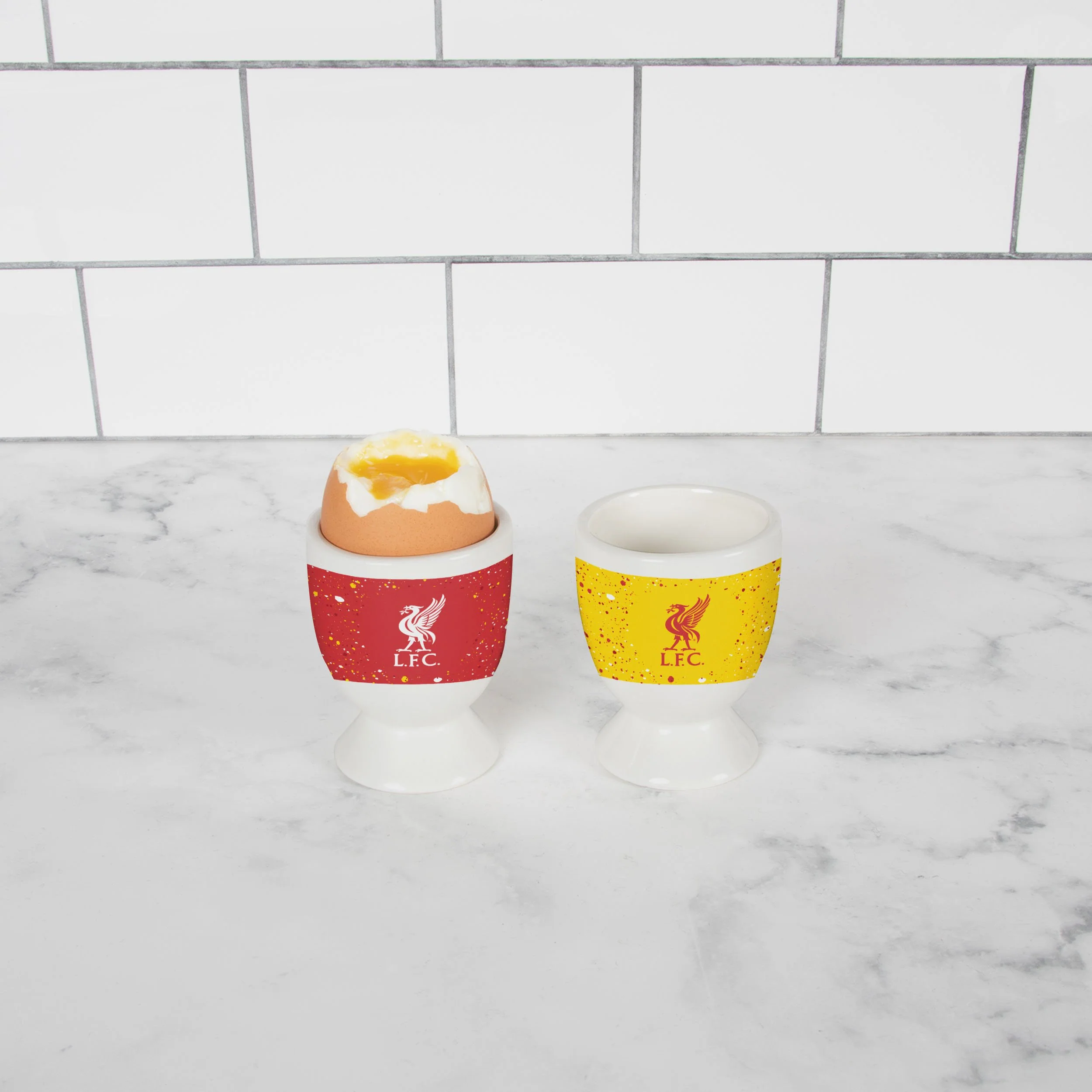 Liverpool FC 2 Pack Paint Splatter Egg Cup - Image 2