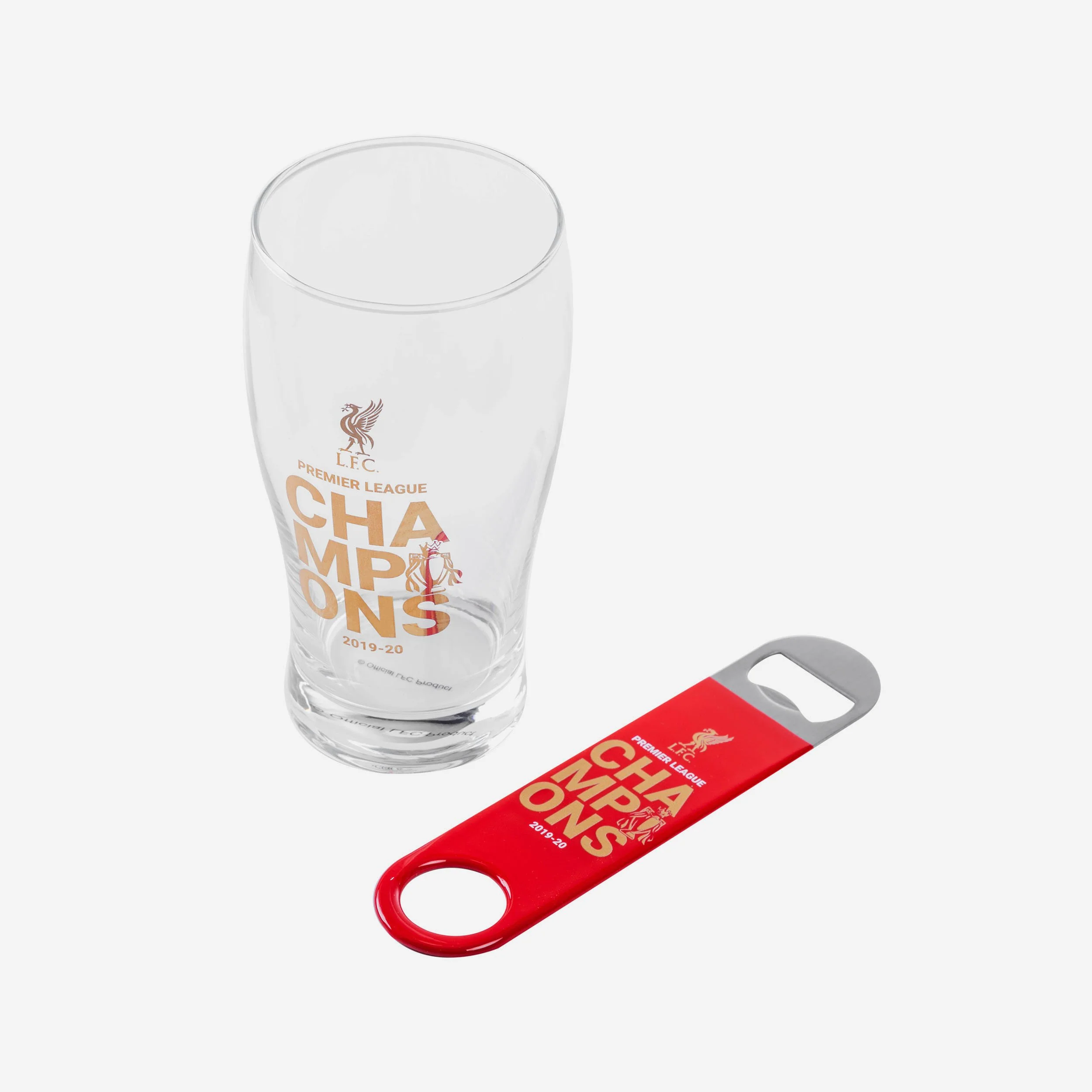 Liverpool FC Champions Pint Glass and Opener Set - Image 2