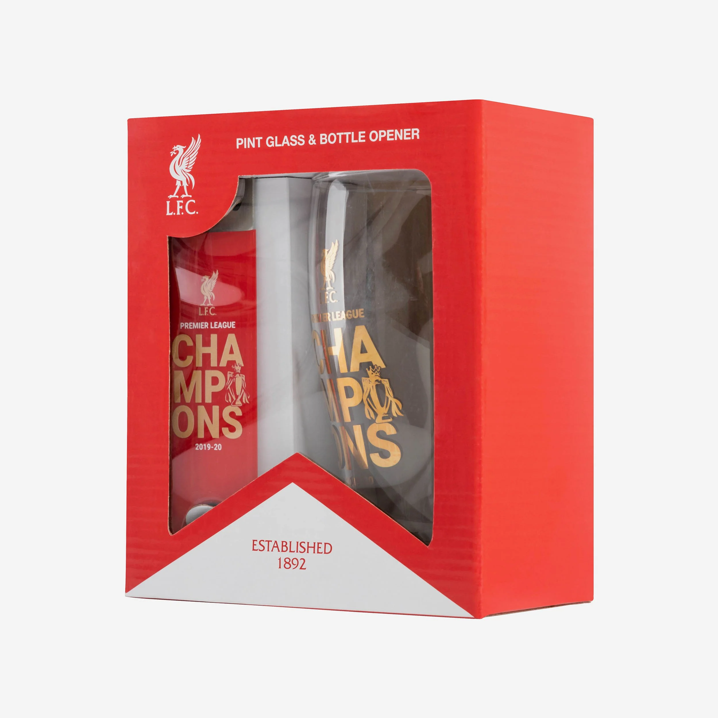 Liverpool FC Champions Pint Glass and Opener Set - Image 3