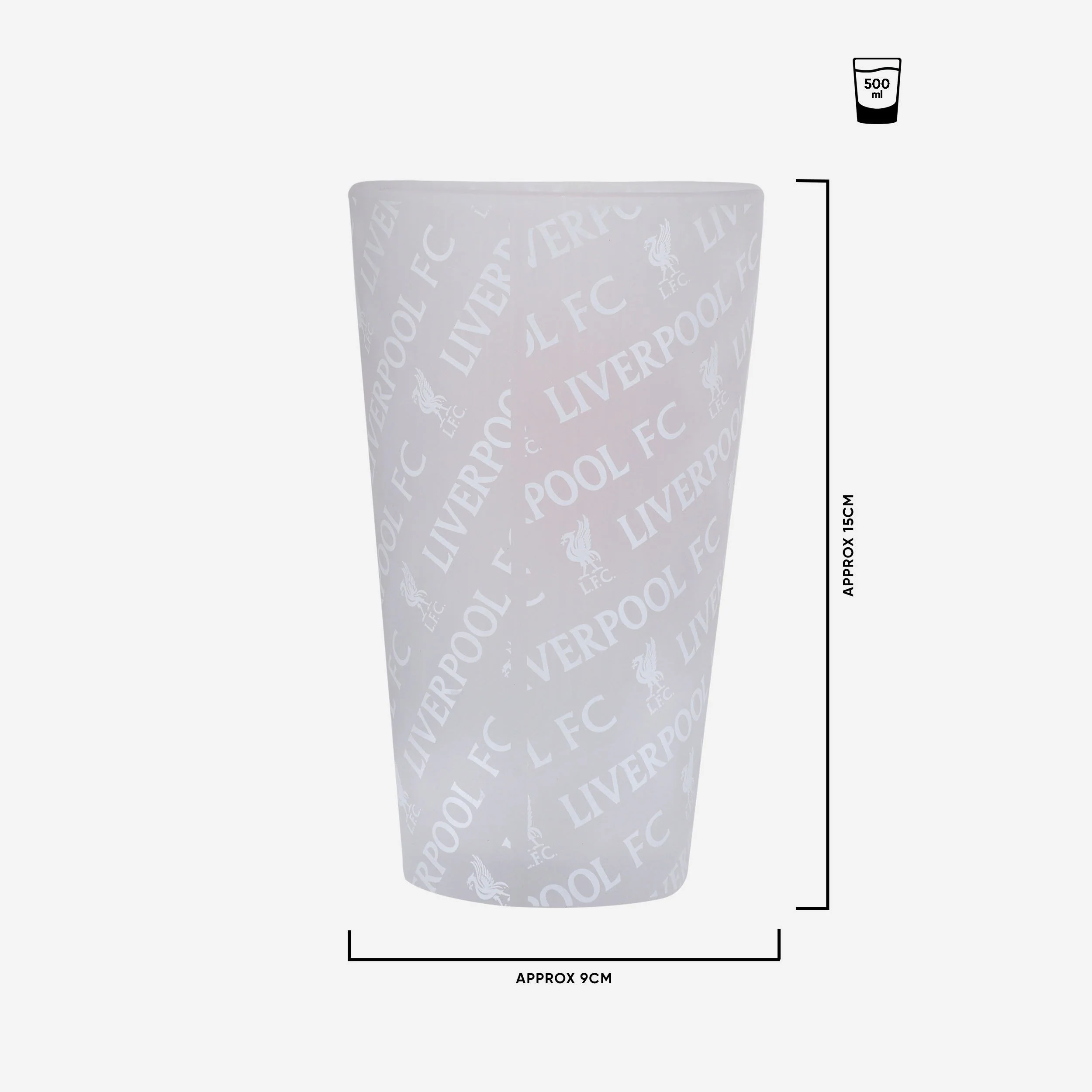 Liverpool FC Frosted Tumbler Glass - Image 2