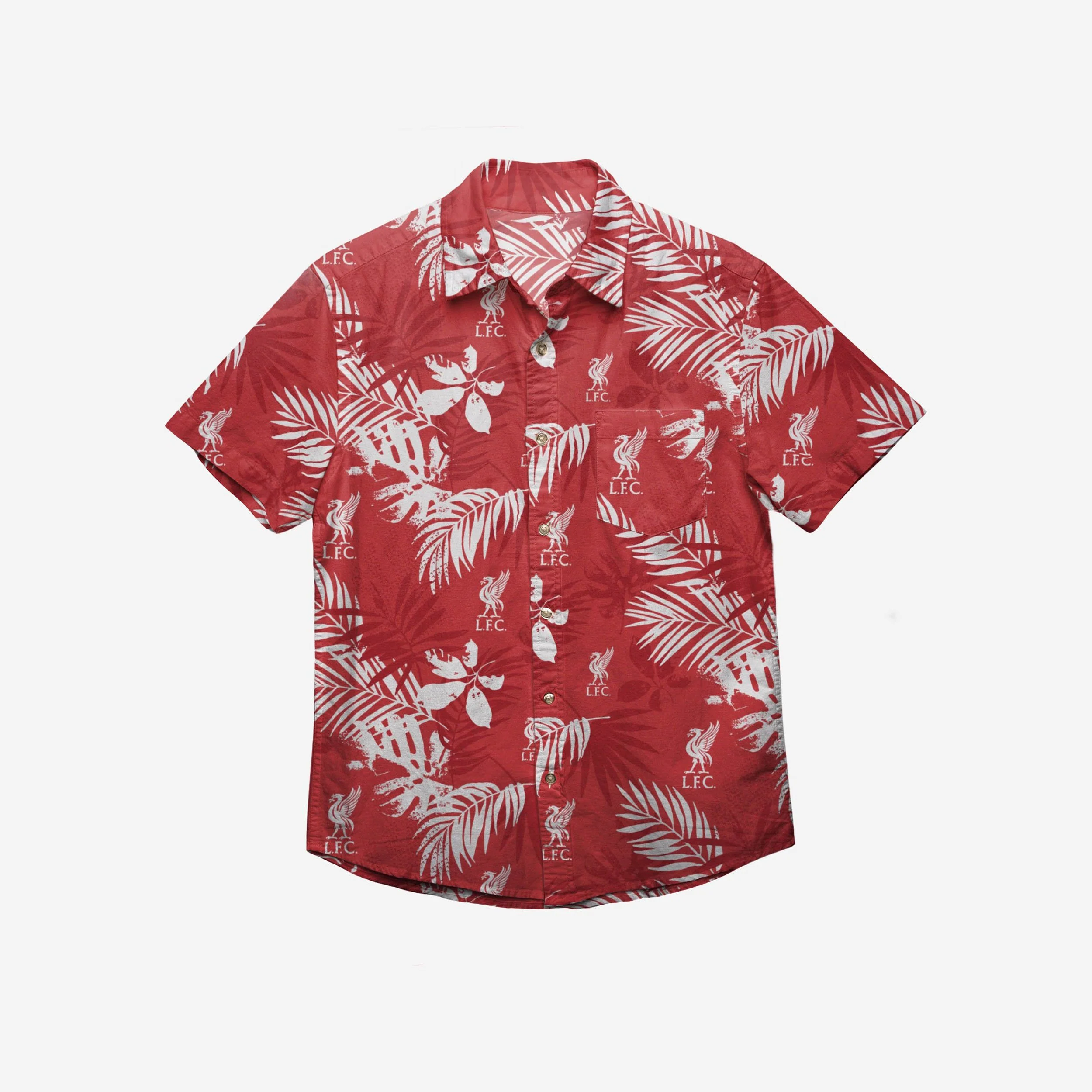 Liverpool FC Mens Floral Button Up Shirt - Image 2