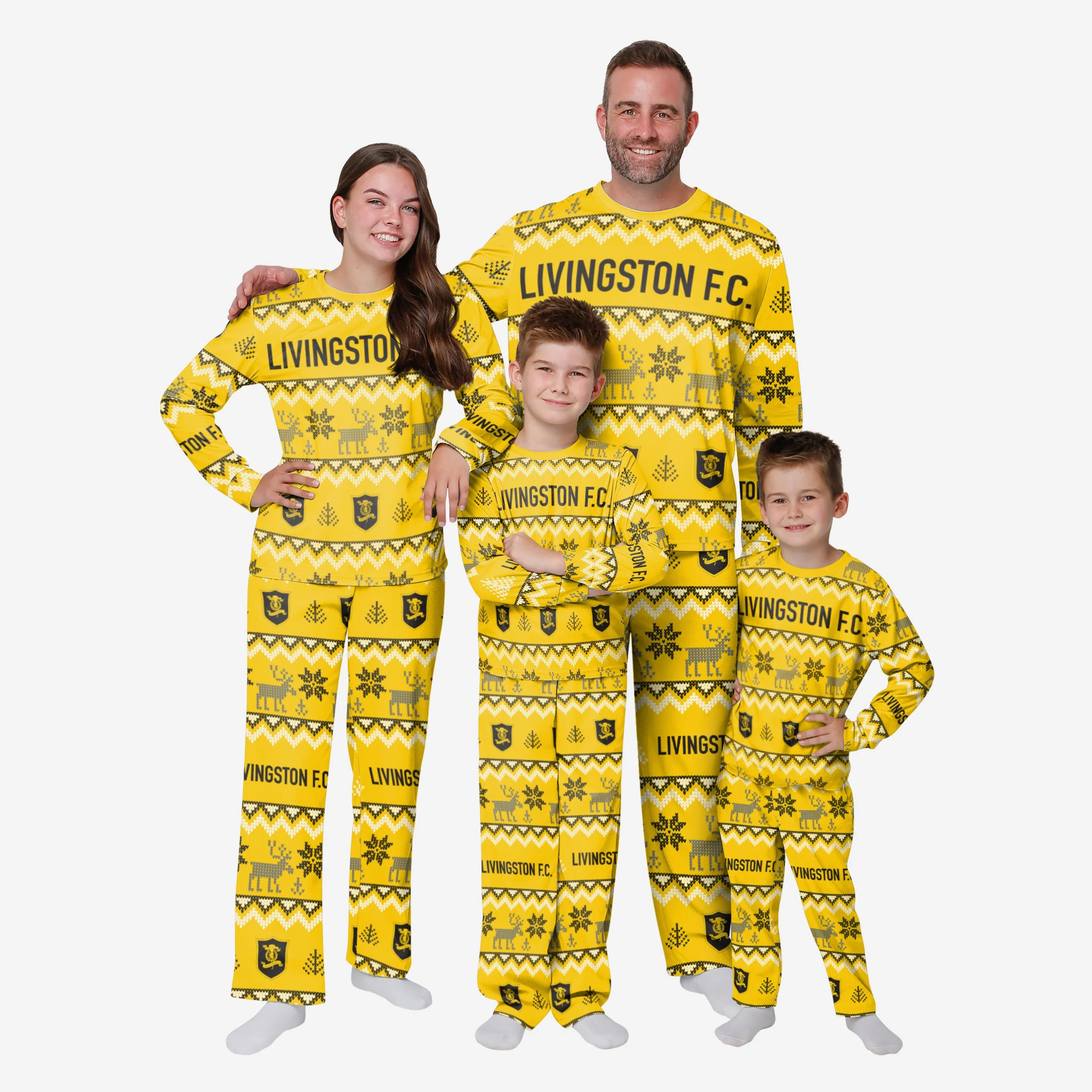 Livingston FC Mens Ugly Pattern Family Holiday Pyjamas - Image 3