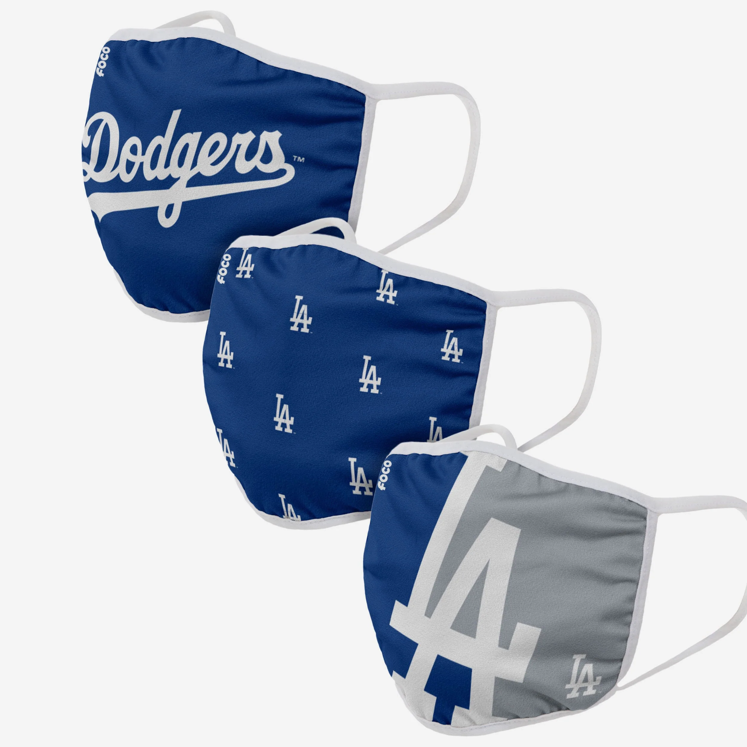 Los Angeles Dodgers 3 Pack Face Cover