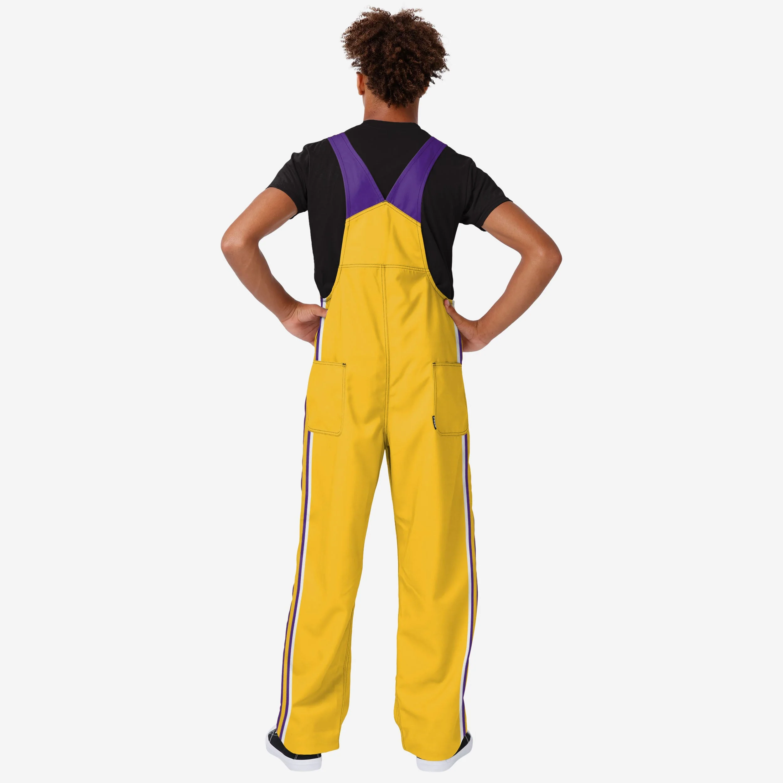 Los Angeles Lakers Mens Team Stripe Bib Dungarees - Image 2