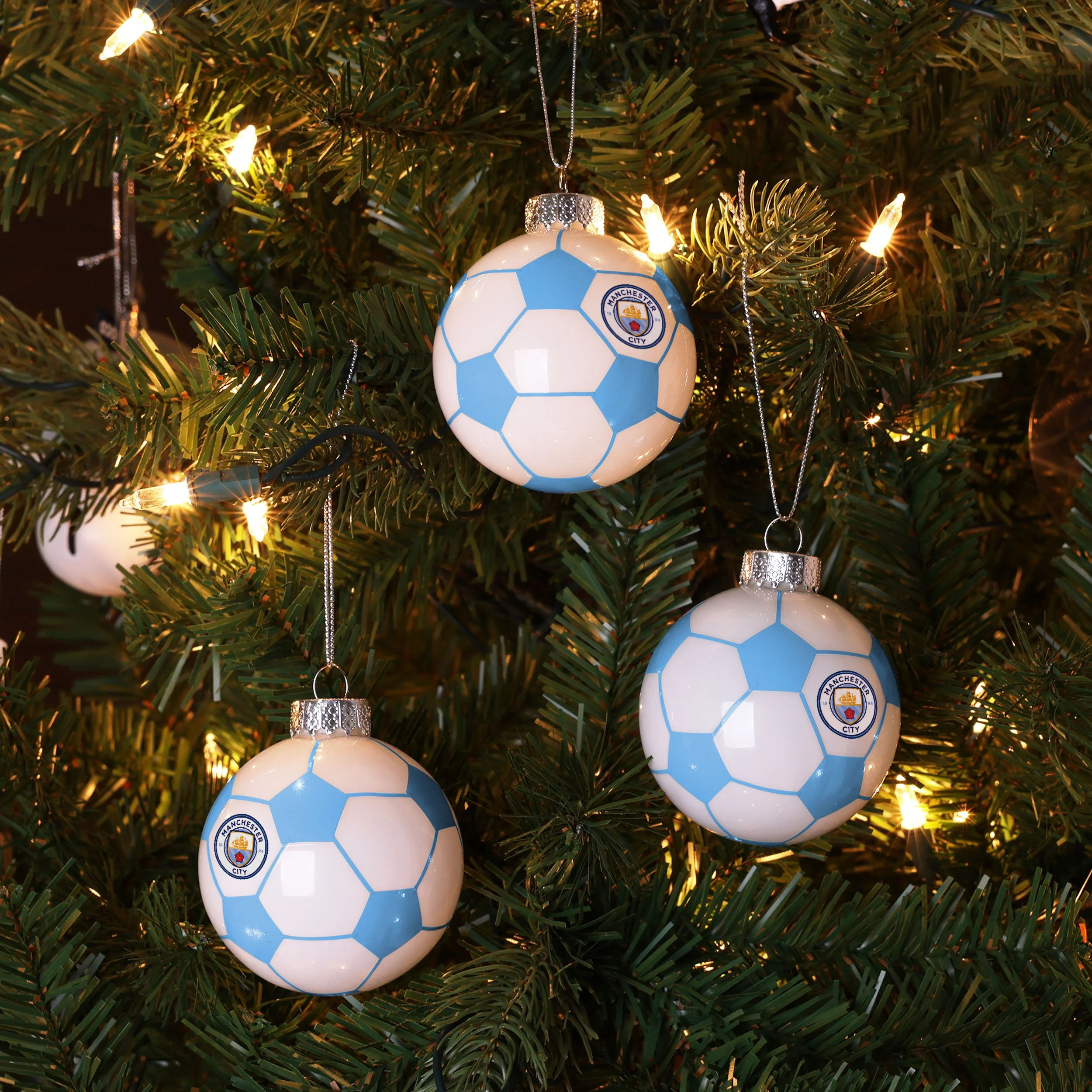 Manchester City FC 3 Pack Football Ornament - Image 3