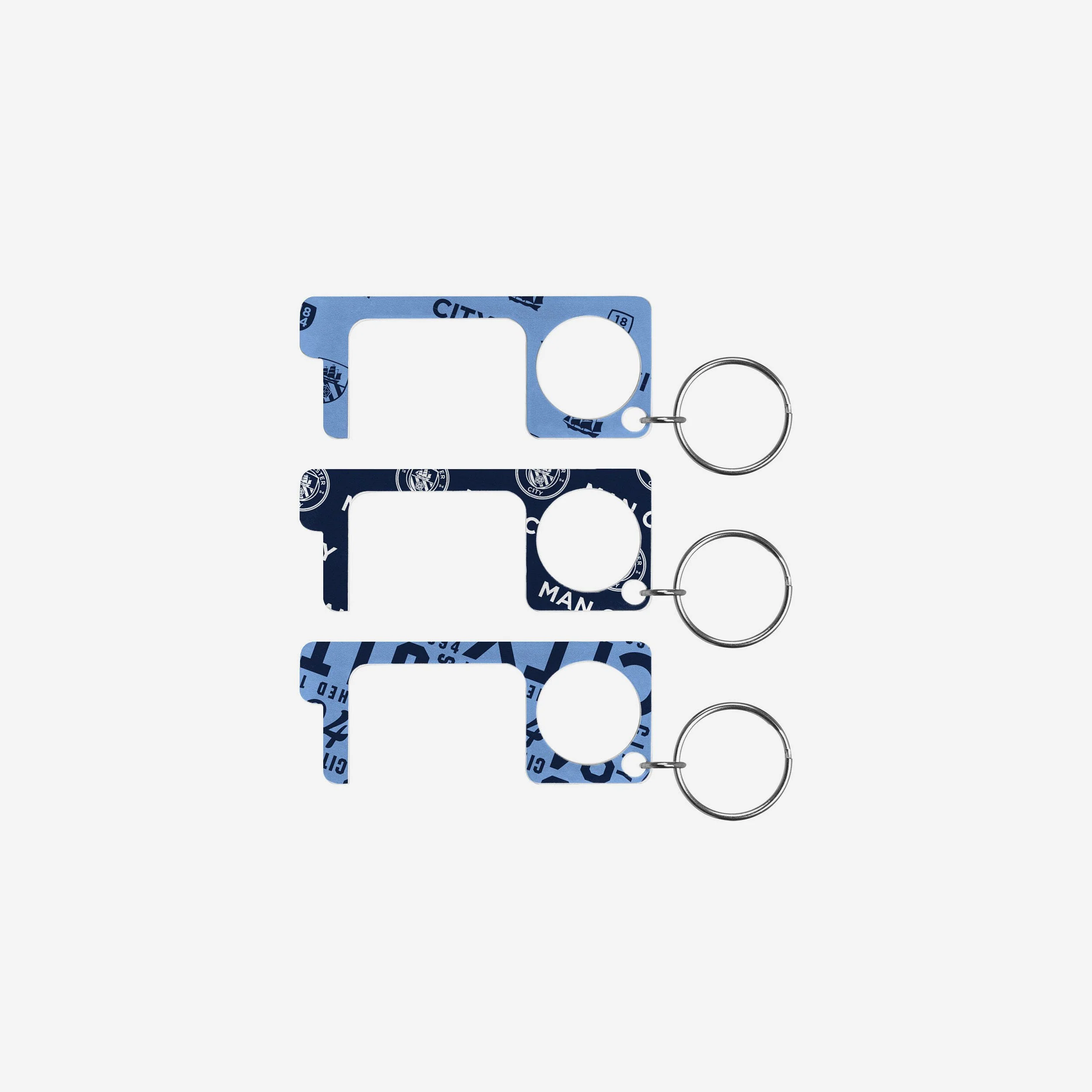 Manchester City FC 3 Pack No Touch Keyring