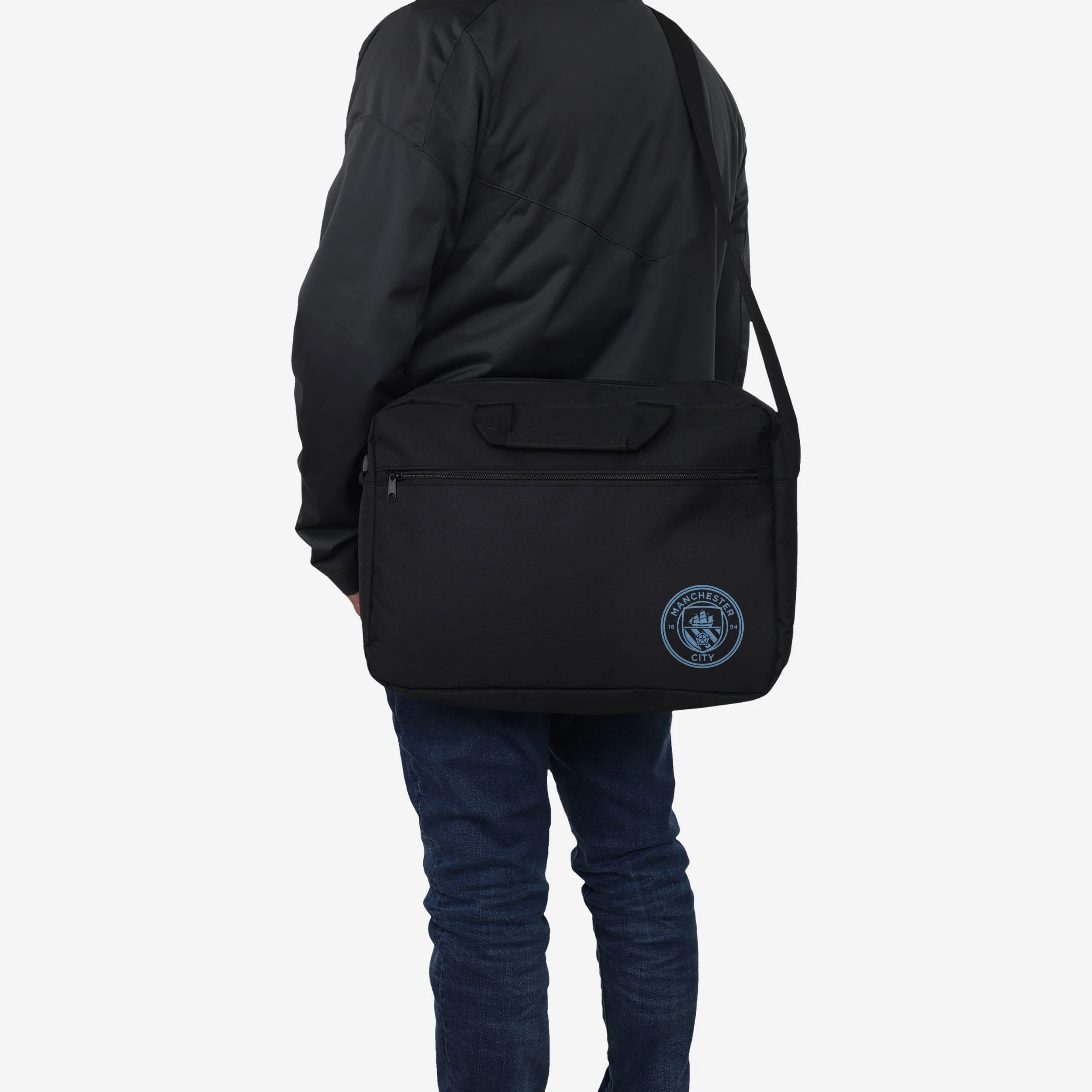 Manchester City FC Black Recycled Messenger Bag - Image 3