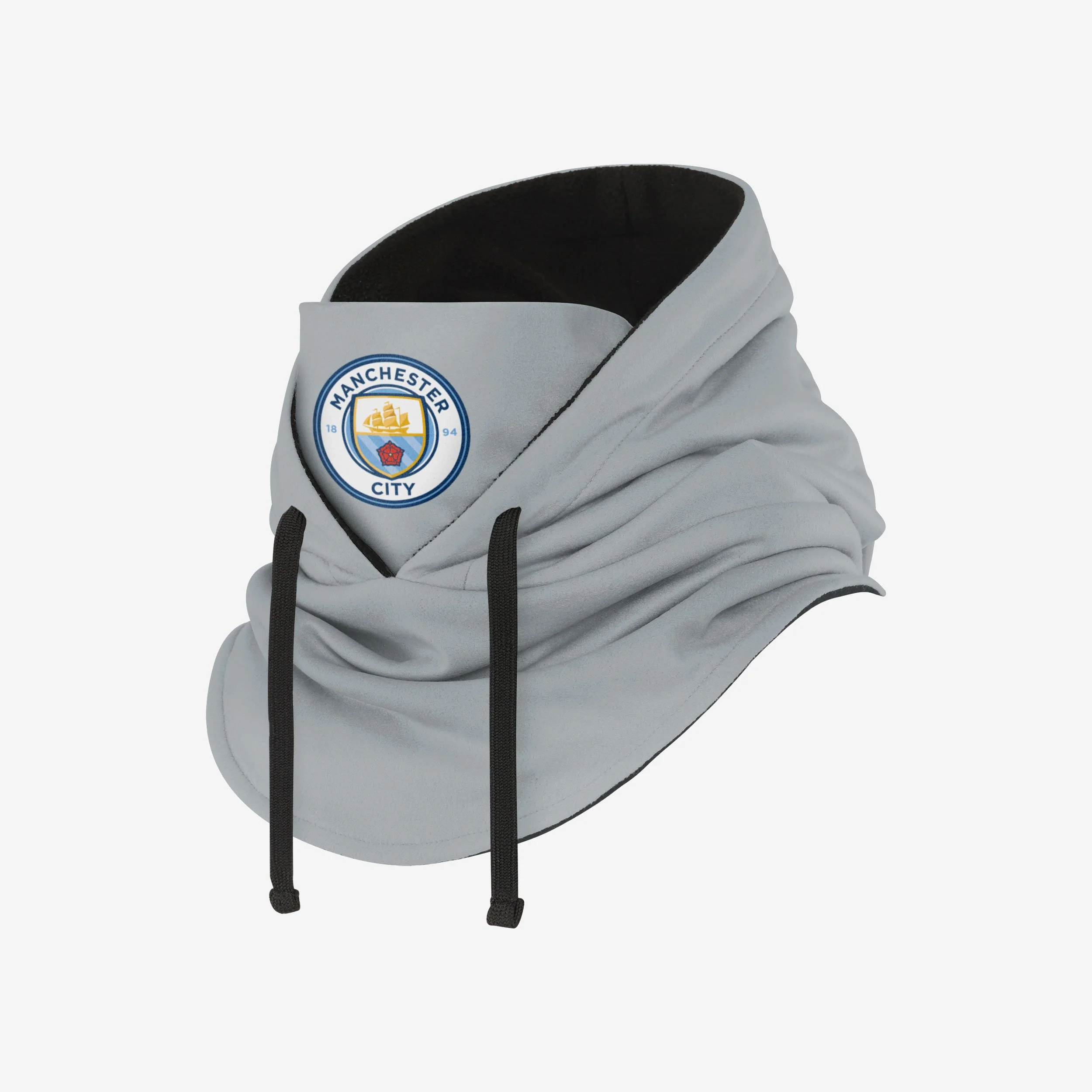 Manchester City FC Grey Drawstring Hooded Snood - Image 2