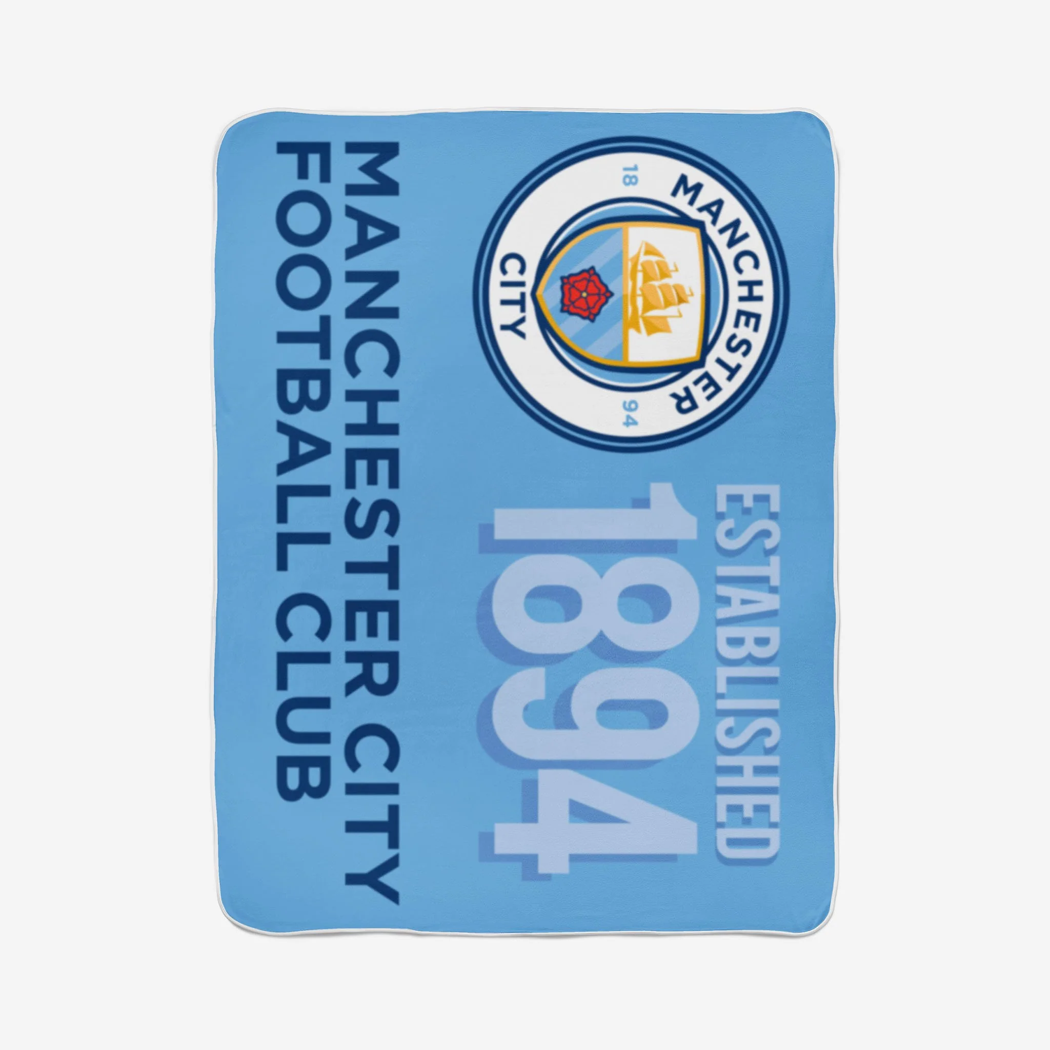 Manchester City FC Sherpa Fleece Blanket