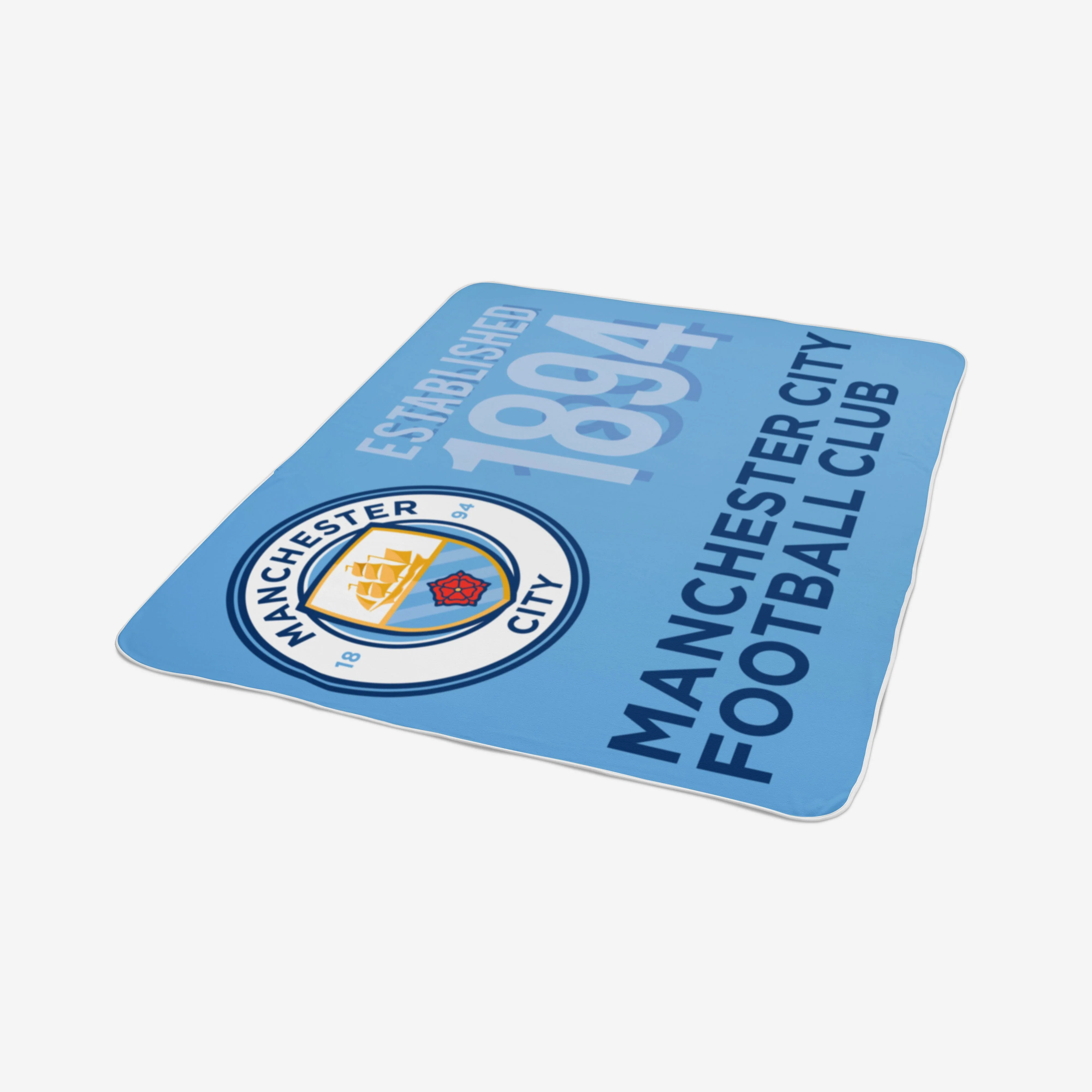 Manchester City FC Sherpa Fleece Blanket - Image 2