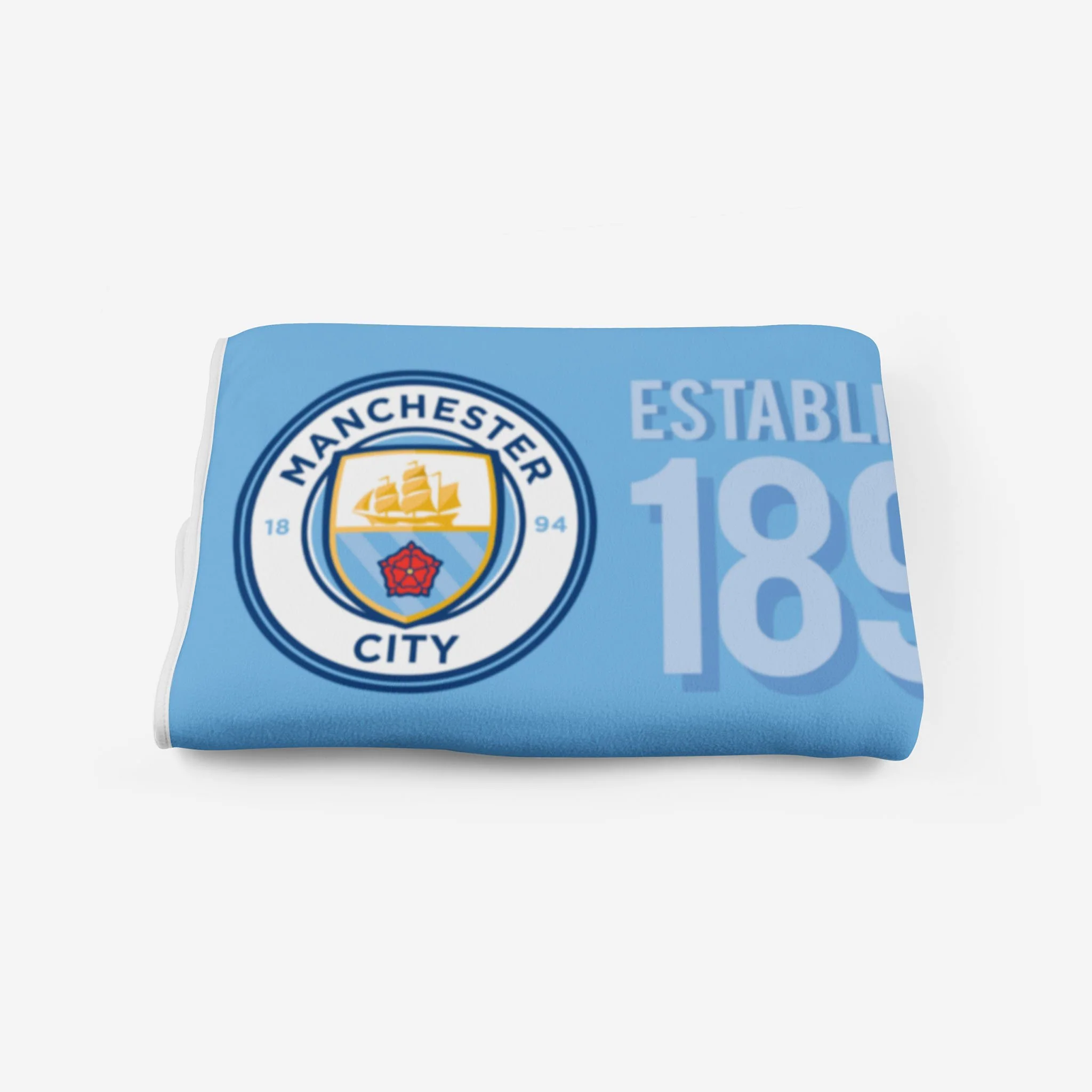 Manchester City FC Sherpa Fleece Blanket - Image 4
