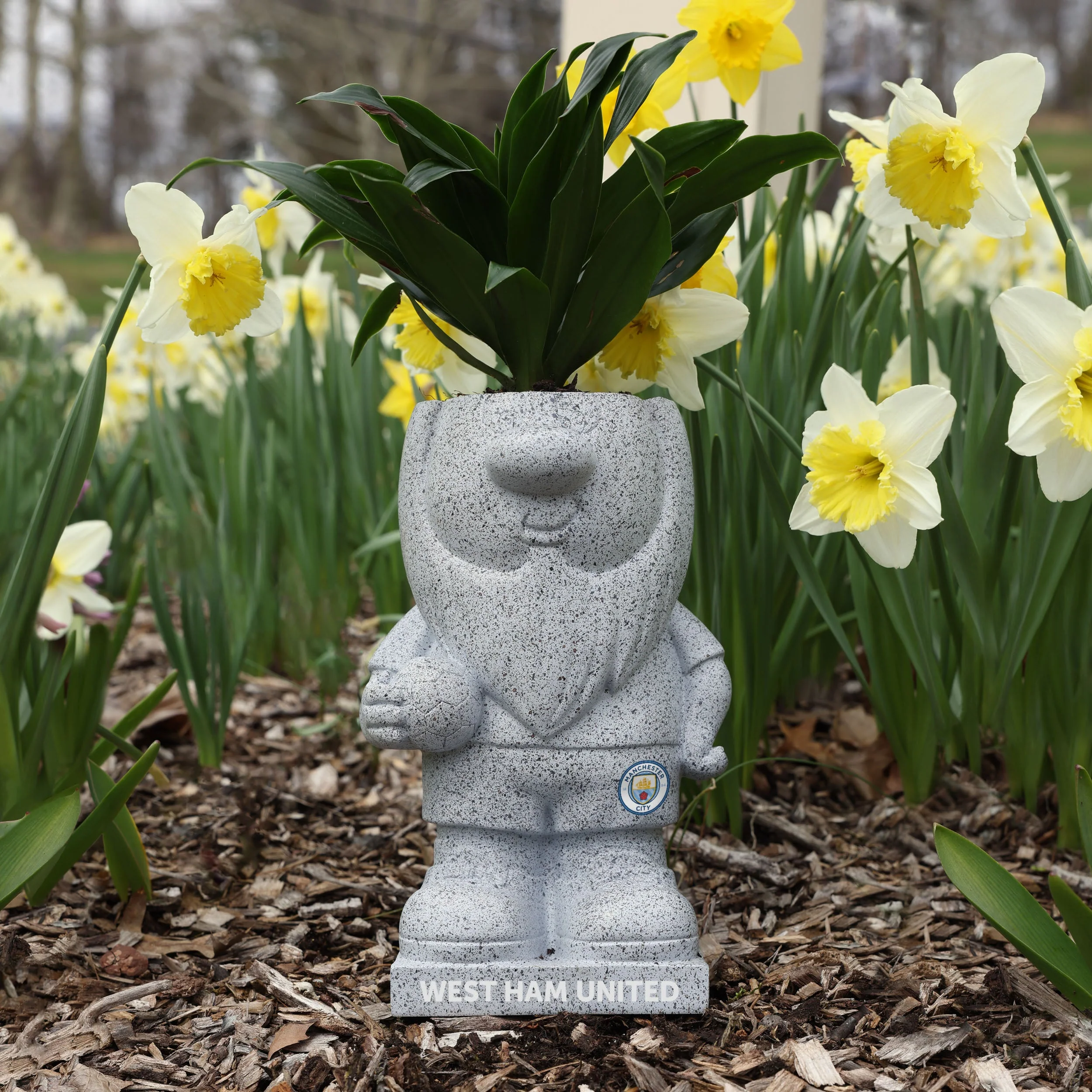 Manchester City FC Stone Effect Planter Gnome - Image 5