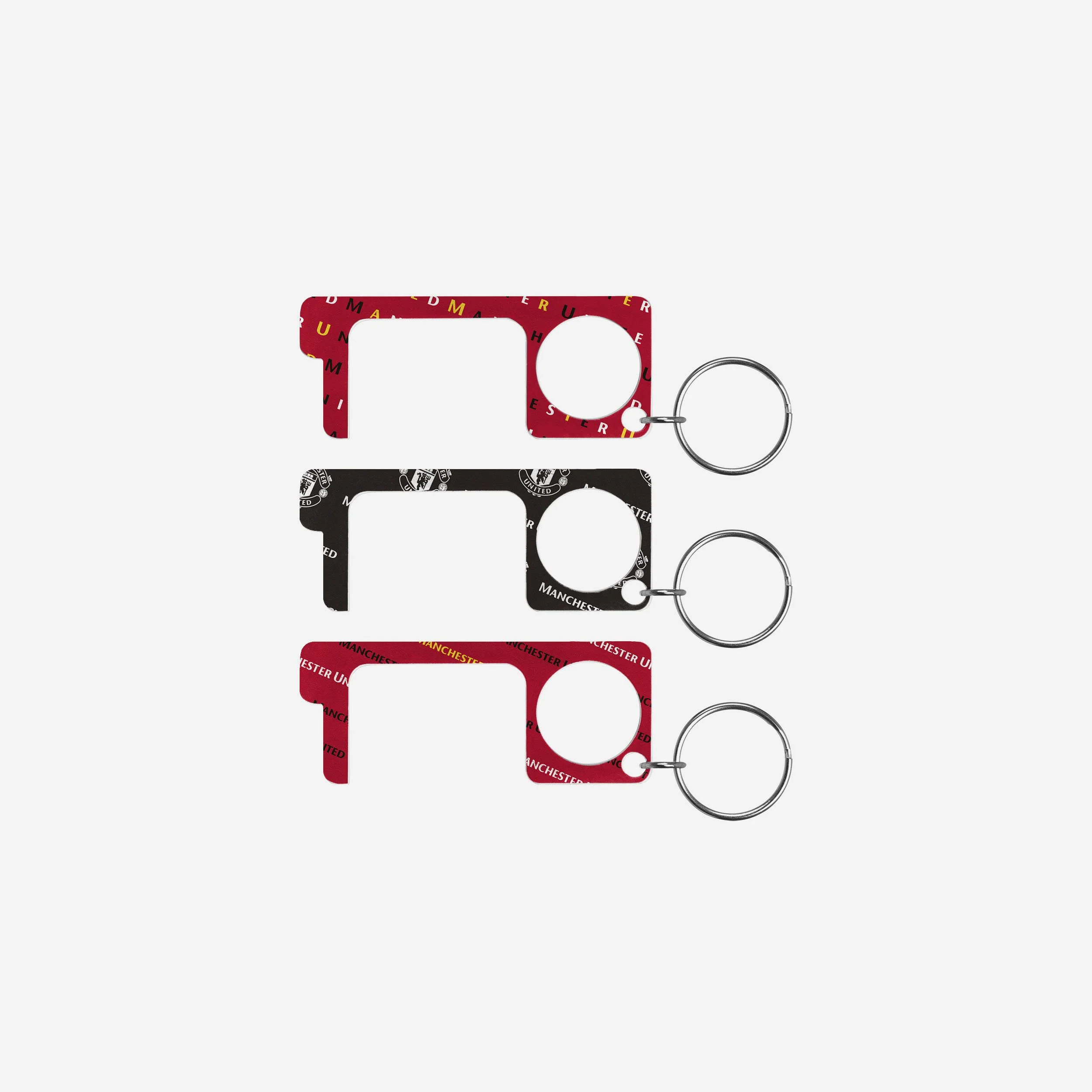 Manchester United FC 3 Pack No Touch Keyring
