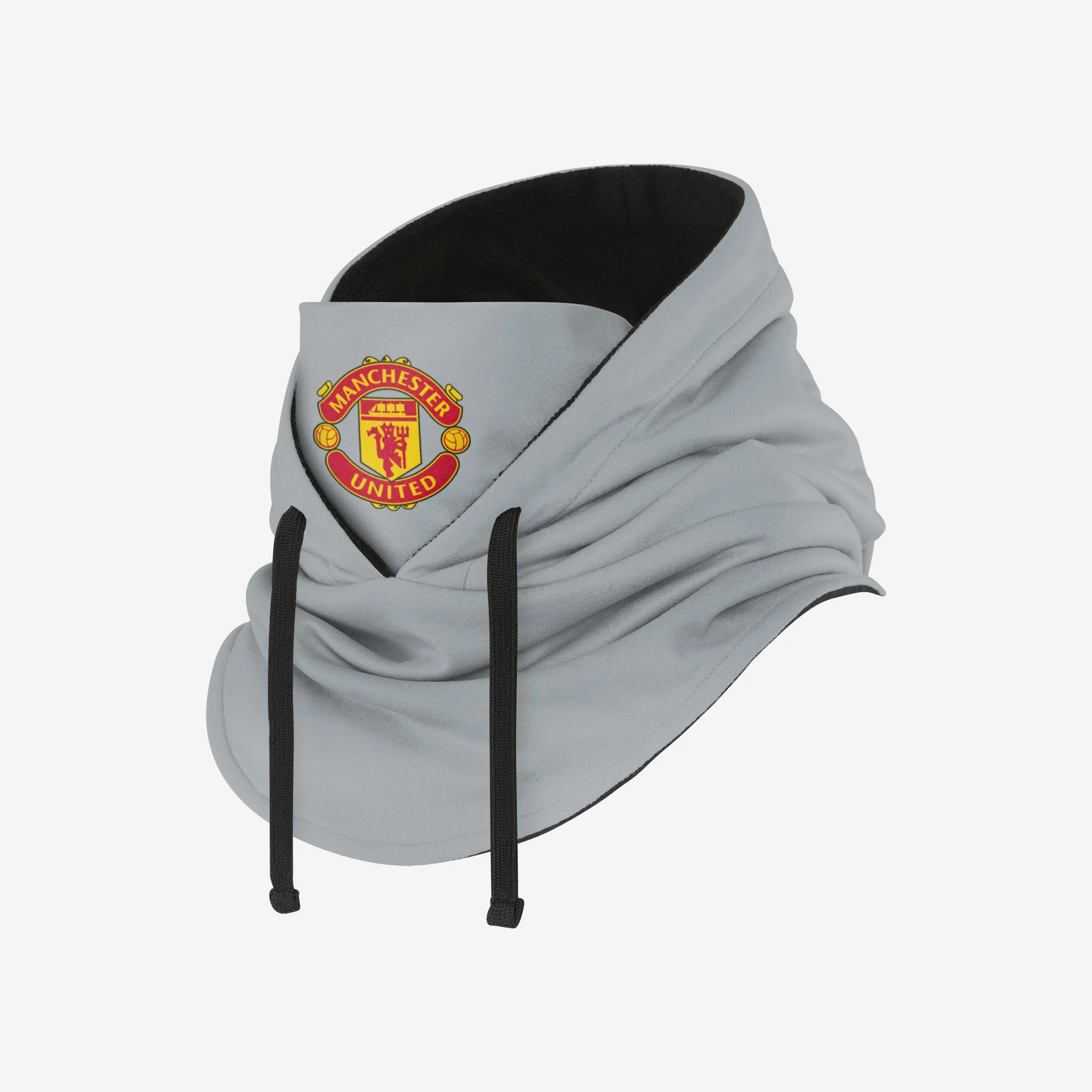 Manchester United FC Grey Drawstring Hooded Snood - Image 2