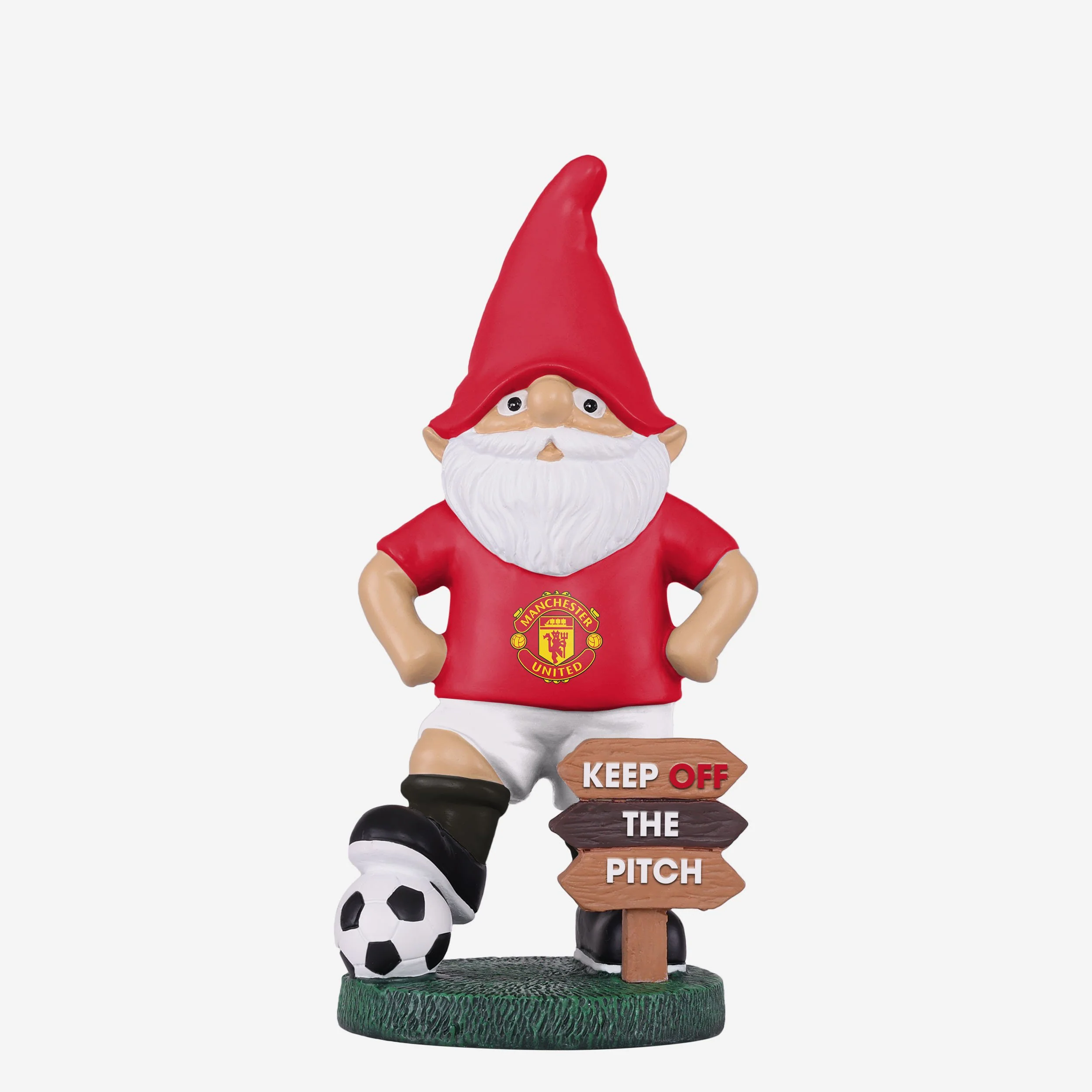 Manchester United FC Keep Off The Pitch Gnome