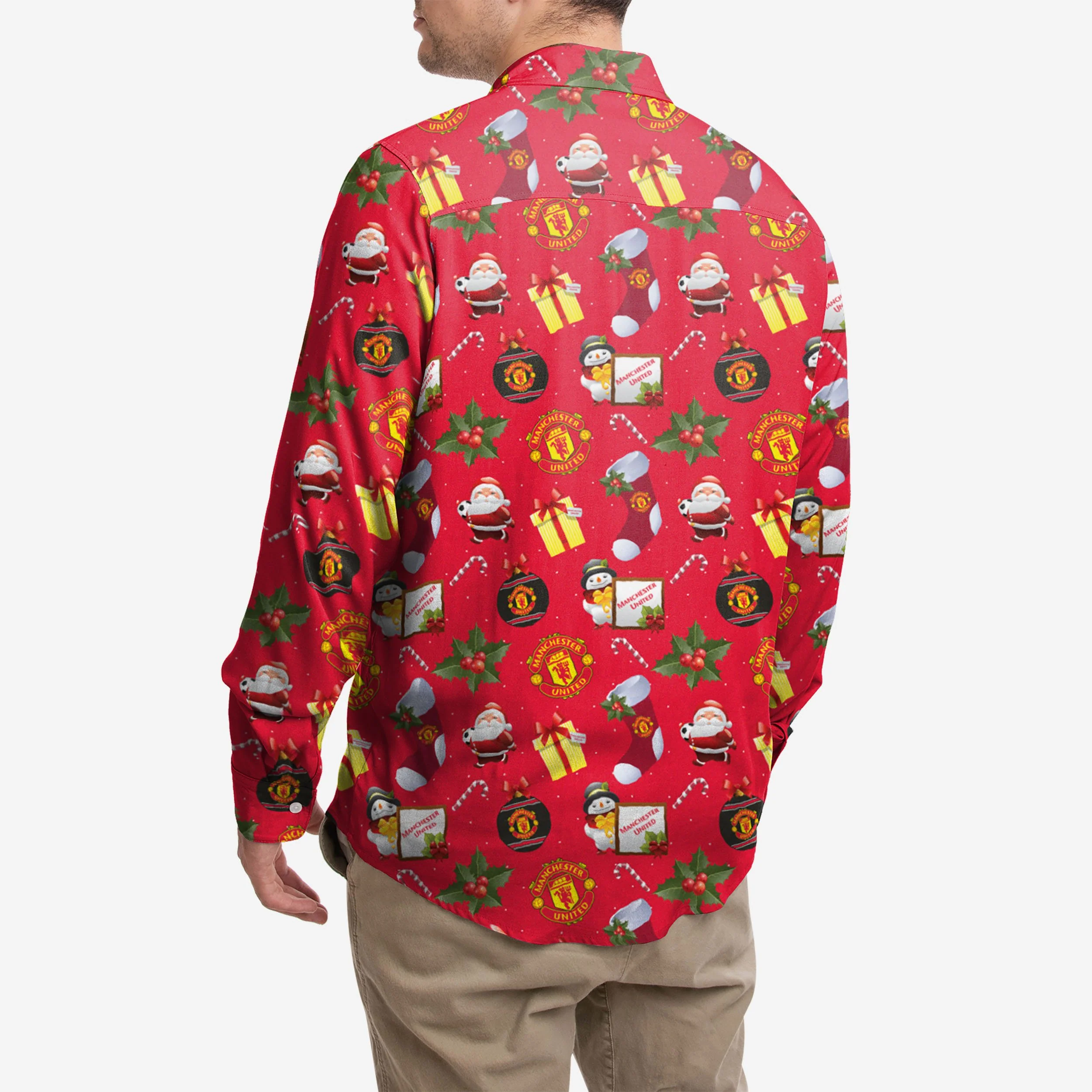 Manchester United FC Long Sleeve Christmas Shirt - Image 2