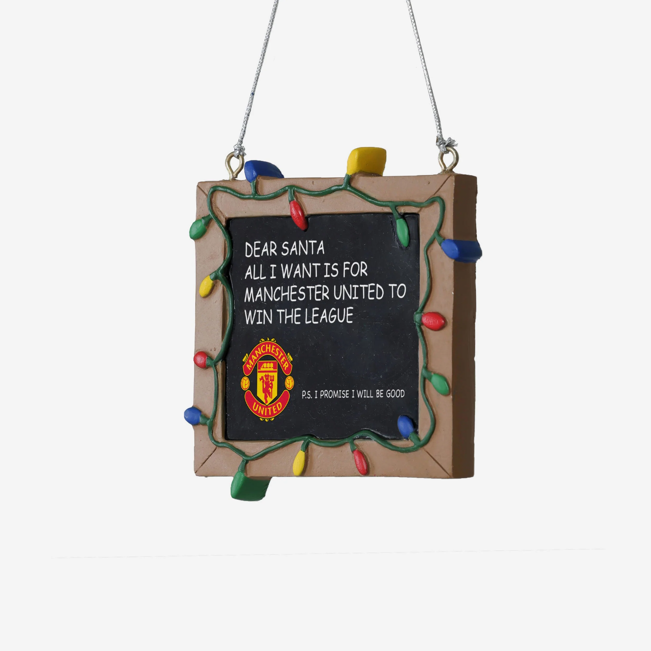 Manchester United FC Resin Chalkboard Sign Ornament - Image 2