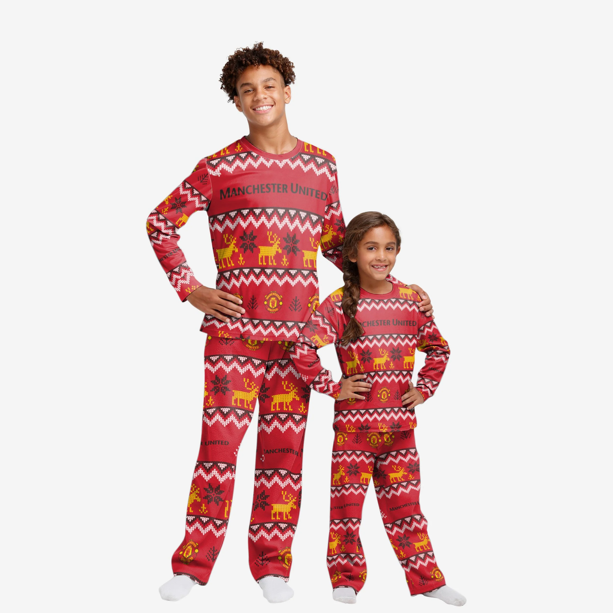 Manchester United FC Youth Ugly Pattern Family Holiday Pyjamas