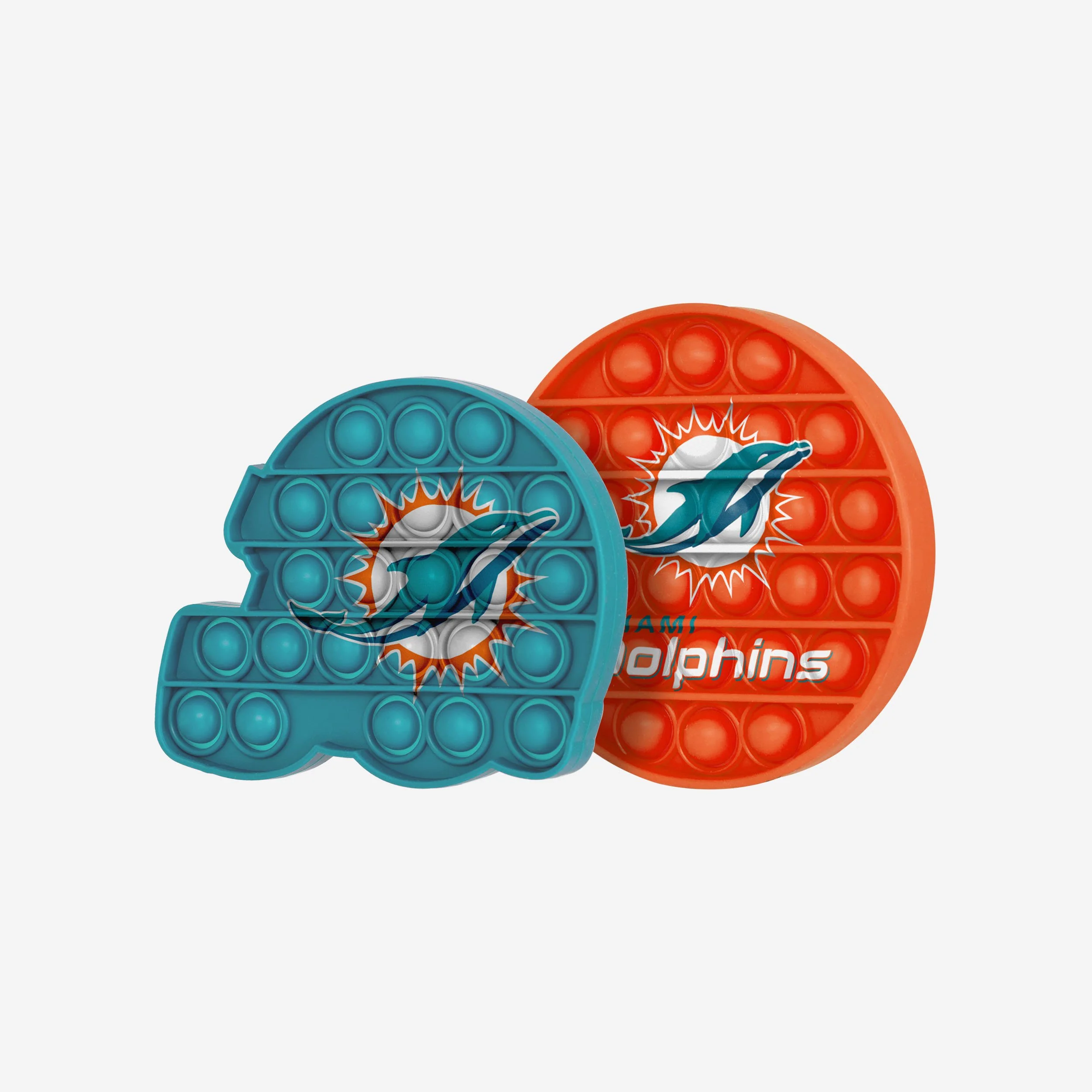 Miami Dolphins 2 Pack Helmet & Circle Push-Itz Fidget