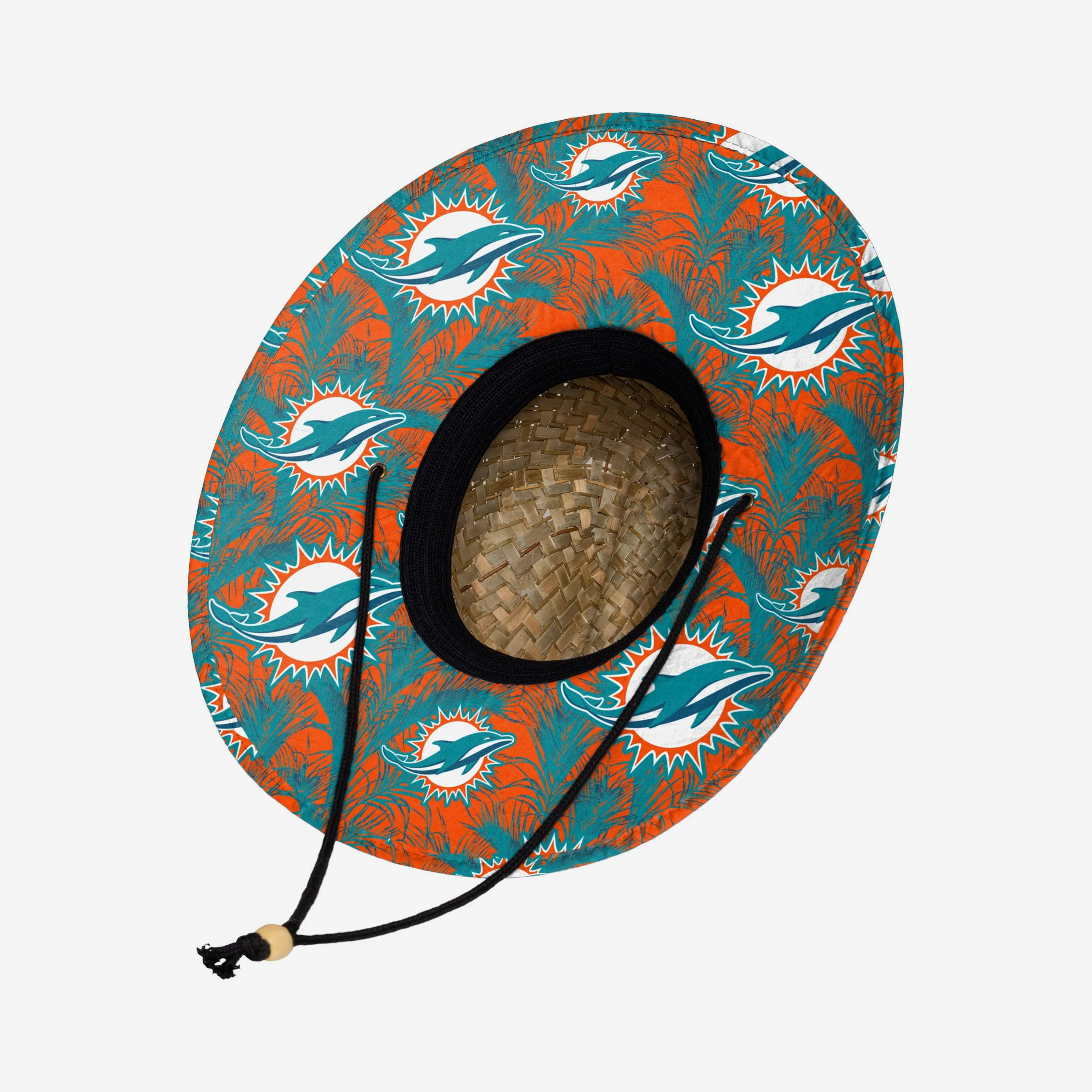 Miami Dolphins Floral Straw Hat - Image 2