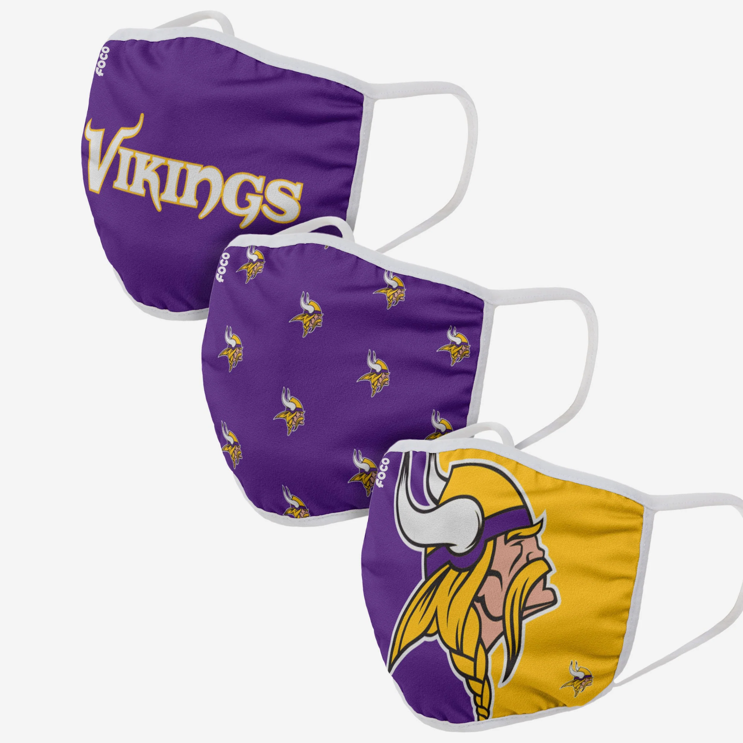 Minnesota Vikings 3 Pack Face Cover