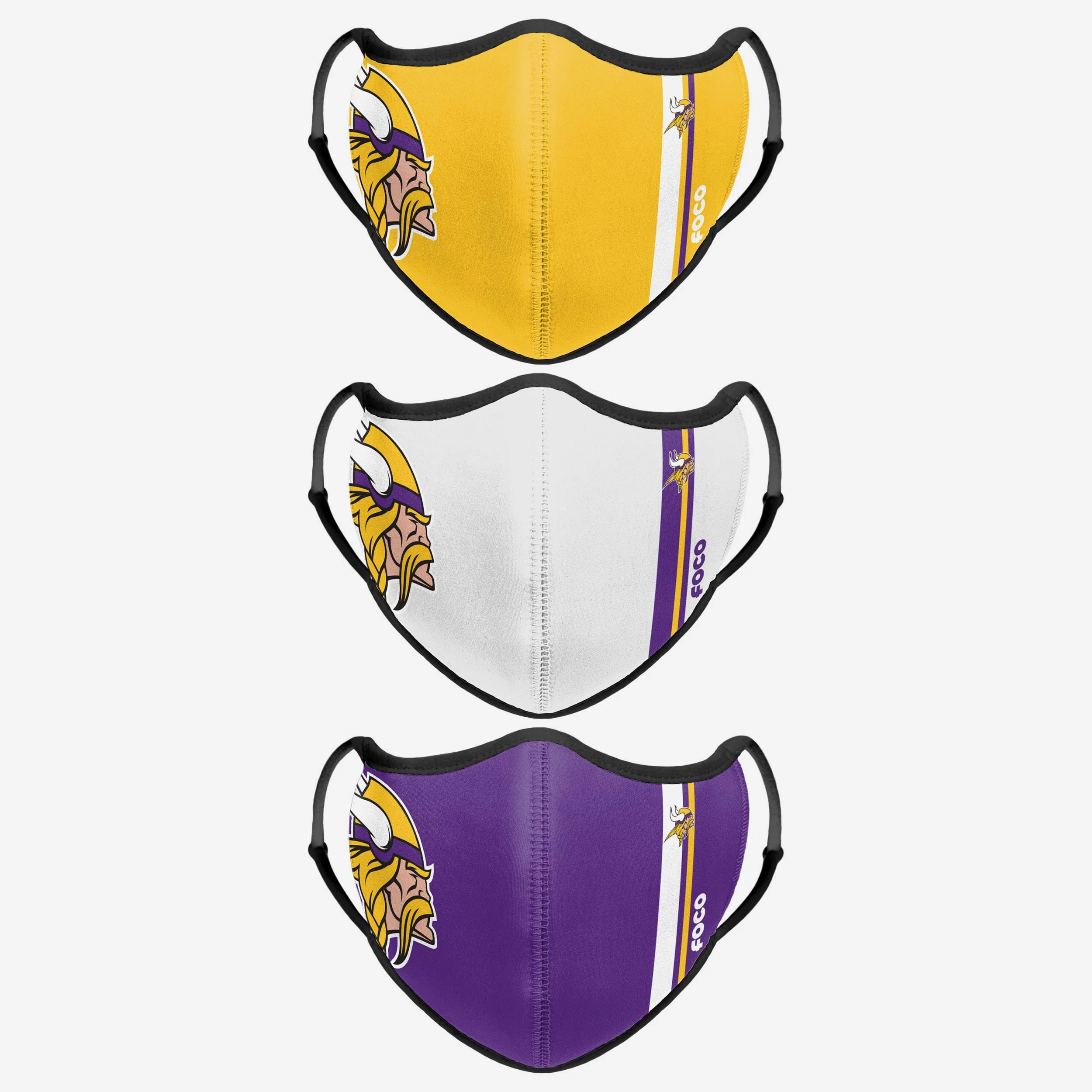 Minnesota Vikings Sport 3 Pack Face Cover