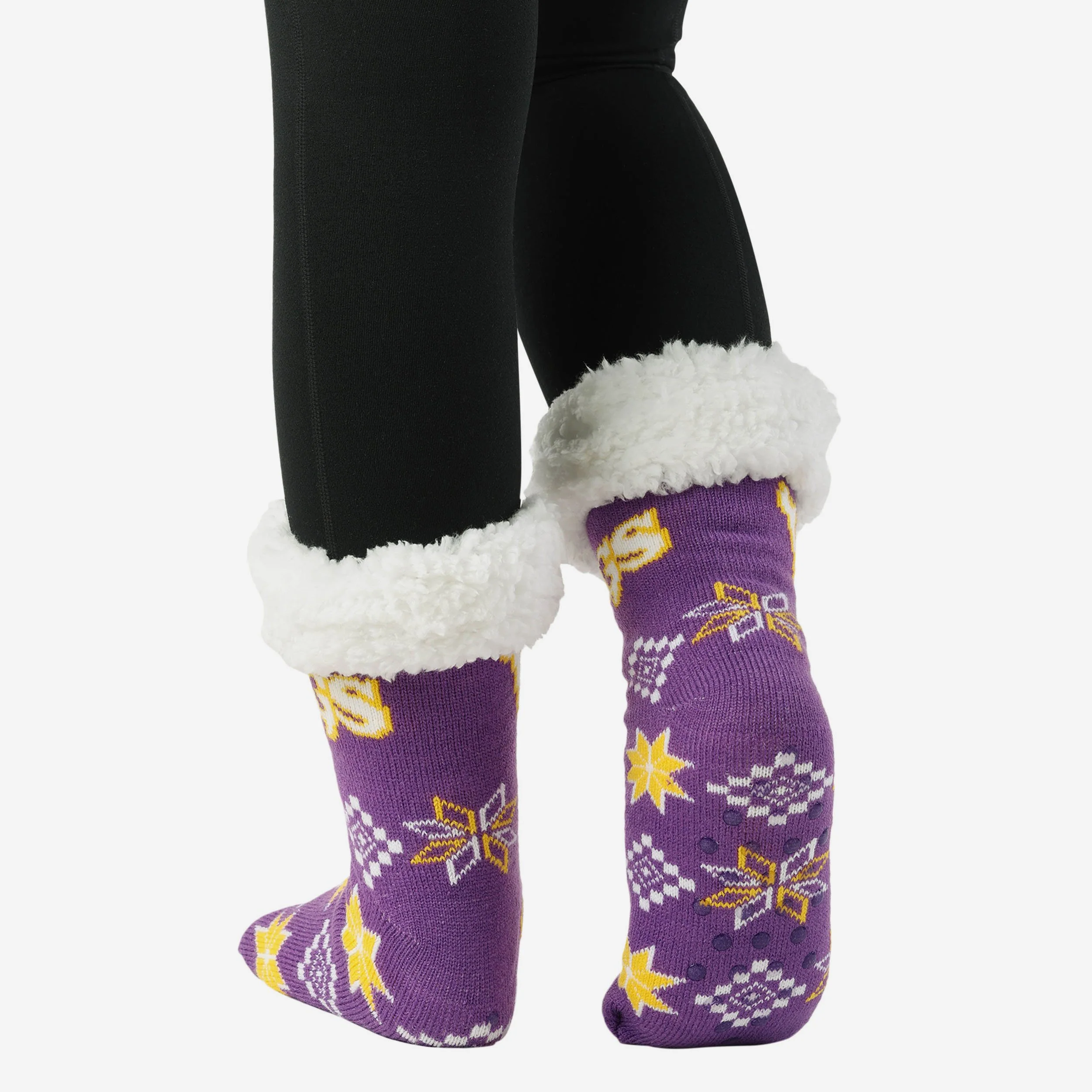 Minnesota Vikings Ugly Footy Slipper Socks - Image 2