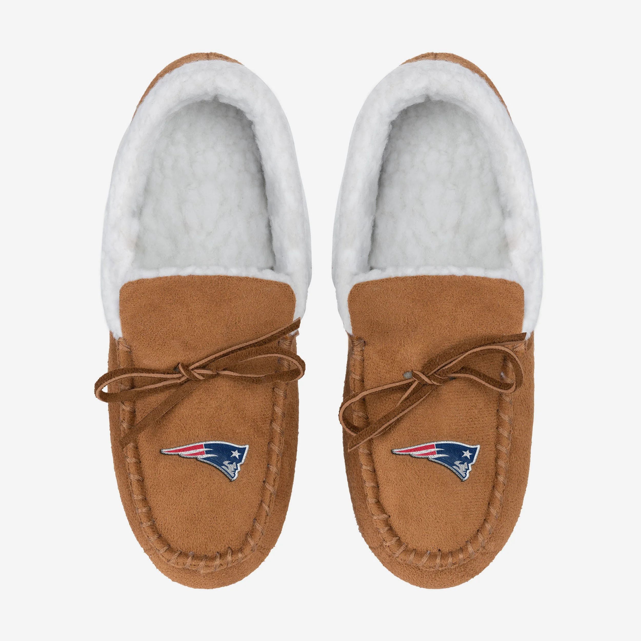 New England Patriots Fur Closed Back Moccasin Slipper - Image 3