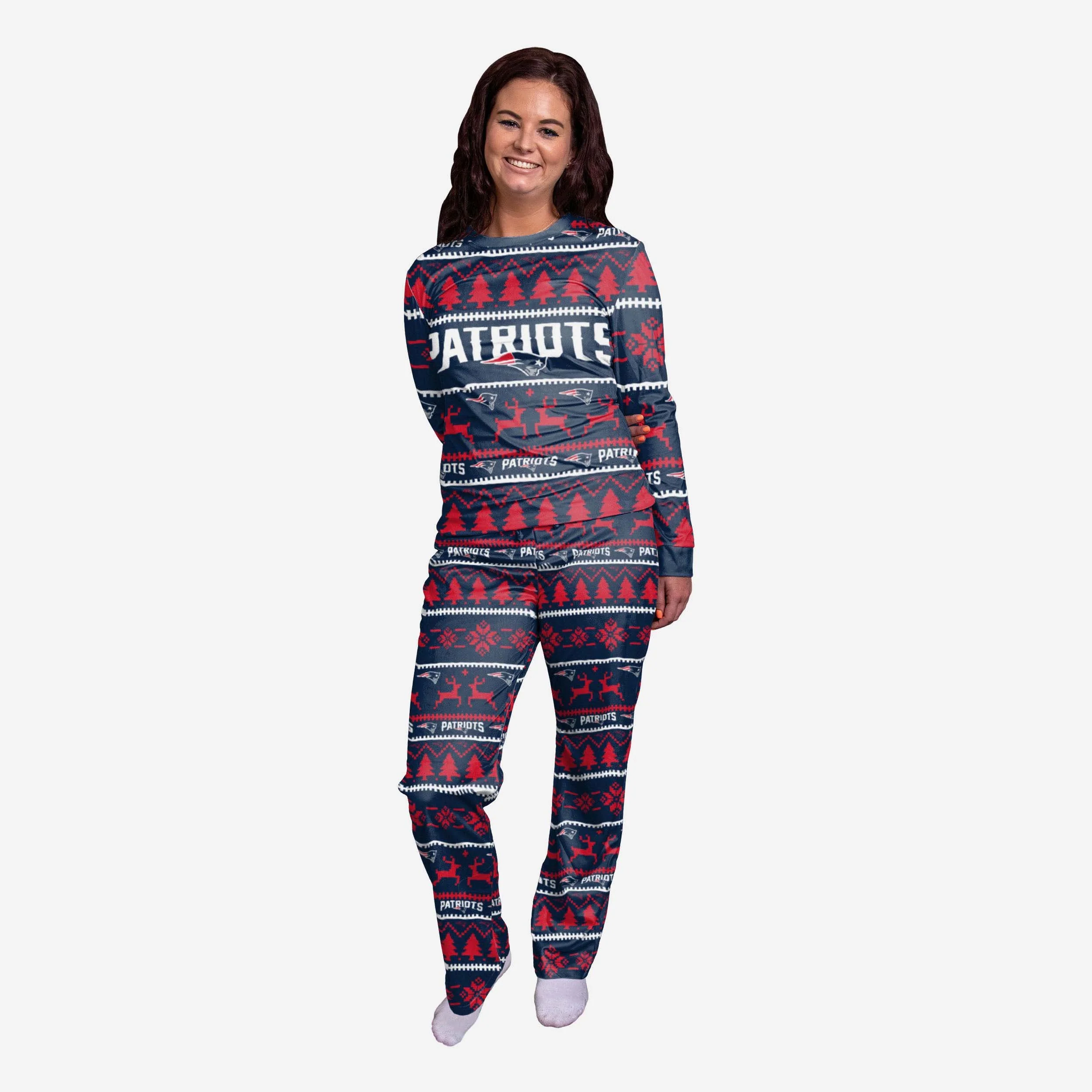 New England Patriots Womens Family Holiday Pyjamas