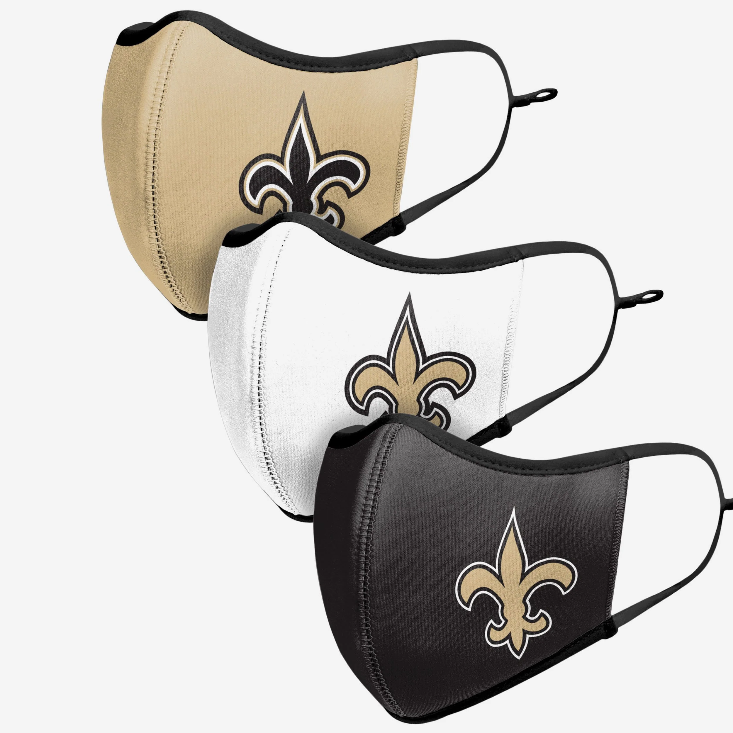 New Orleans Saints Sport 3 Pack Face Cover - Image 4