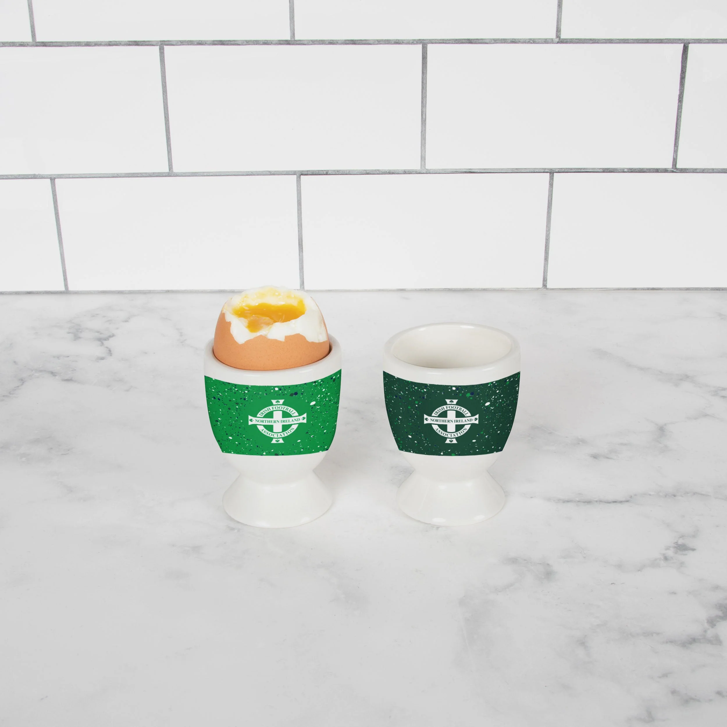Northern Ireland 2 Pack Paint Splatter Egg Cup - Image 3