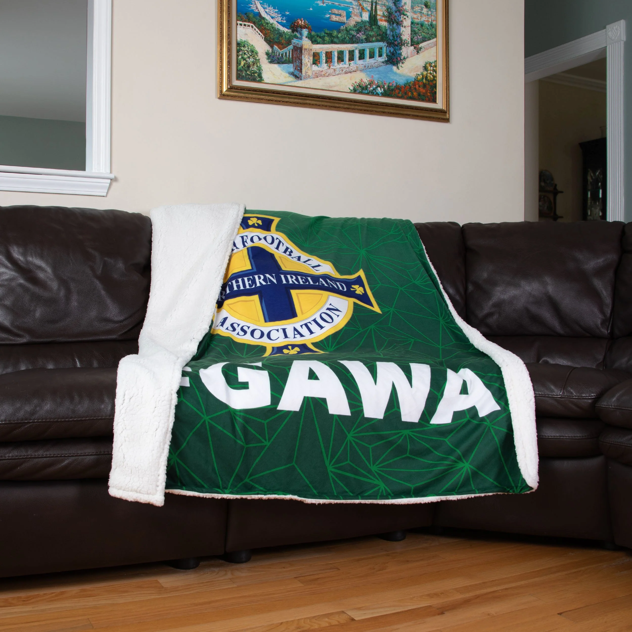 Northern Ireland Slogan Sherpa Plush Throw Blanket - Image 2
