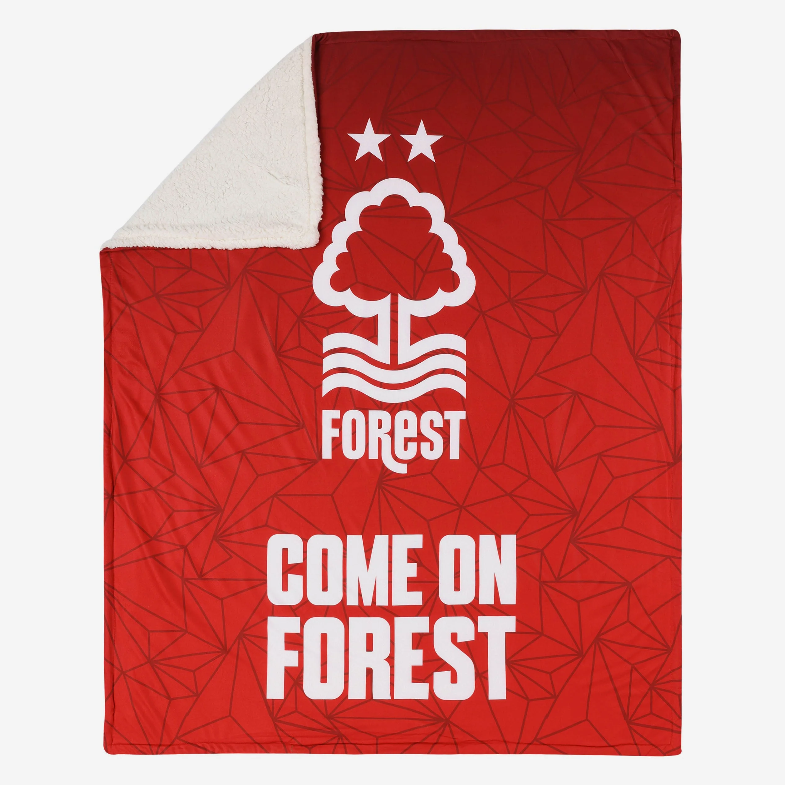 Nottingham Forest FC Slogan Sherpa Plush Throw Blanket