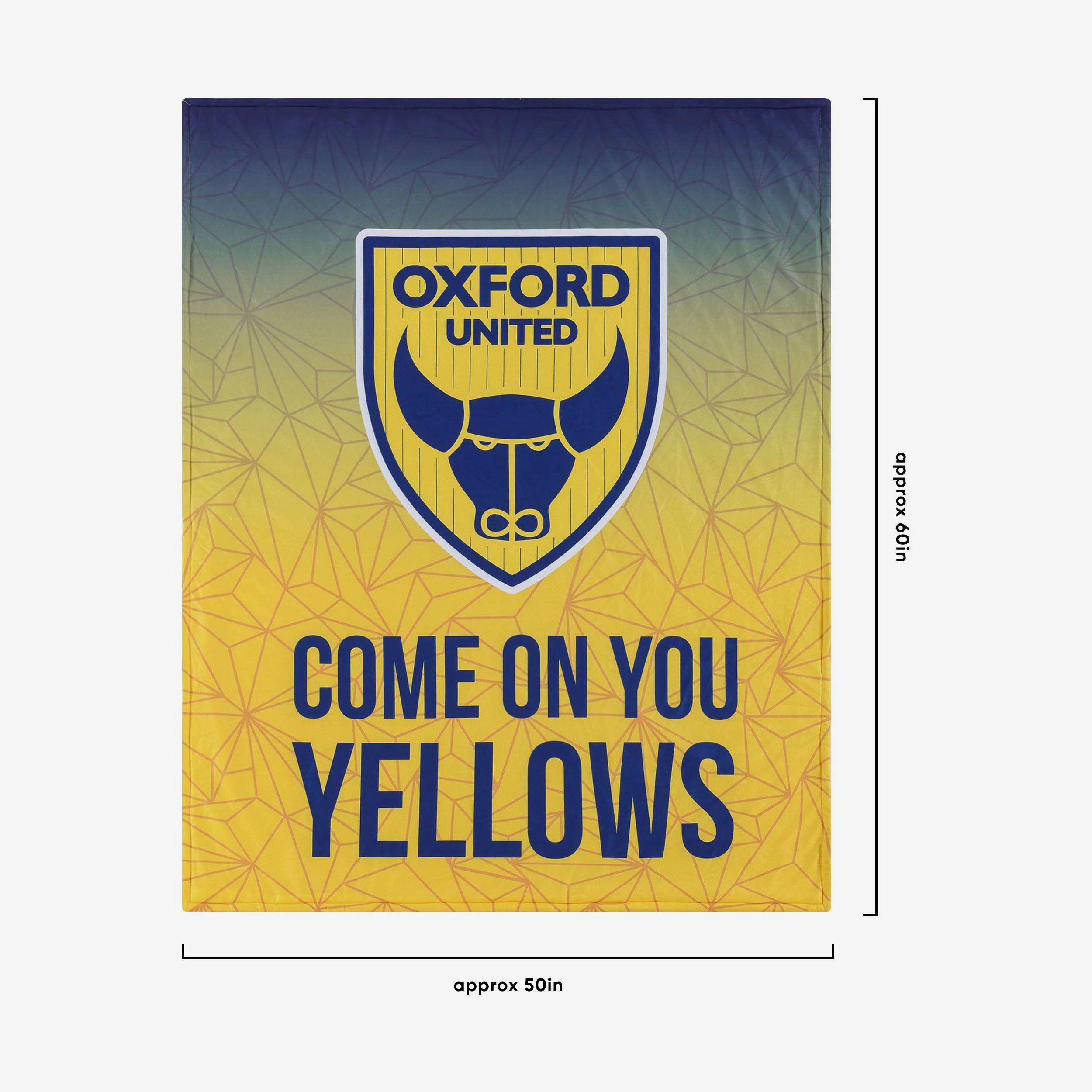 Oxford United FC Slogan Sherpa Plush Throw Blanket - Image 3
