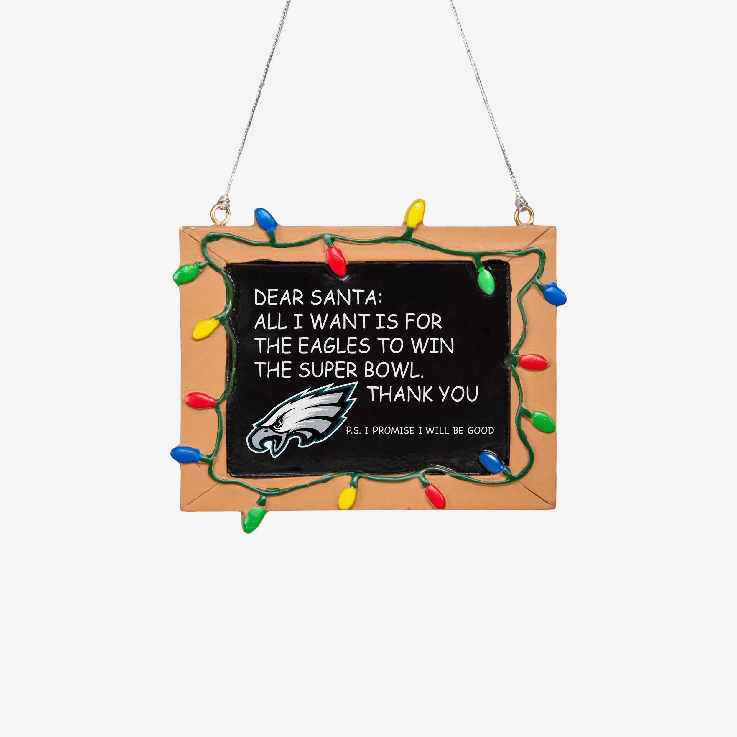 Philadelphia Eagles Resin Chalkboard Sign Ornament