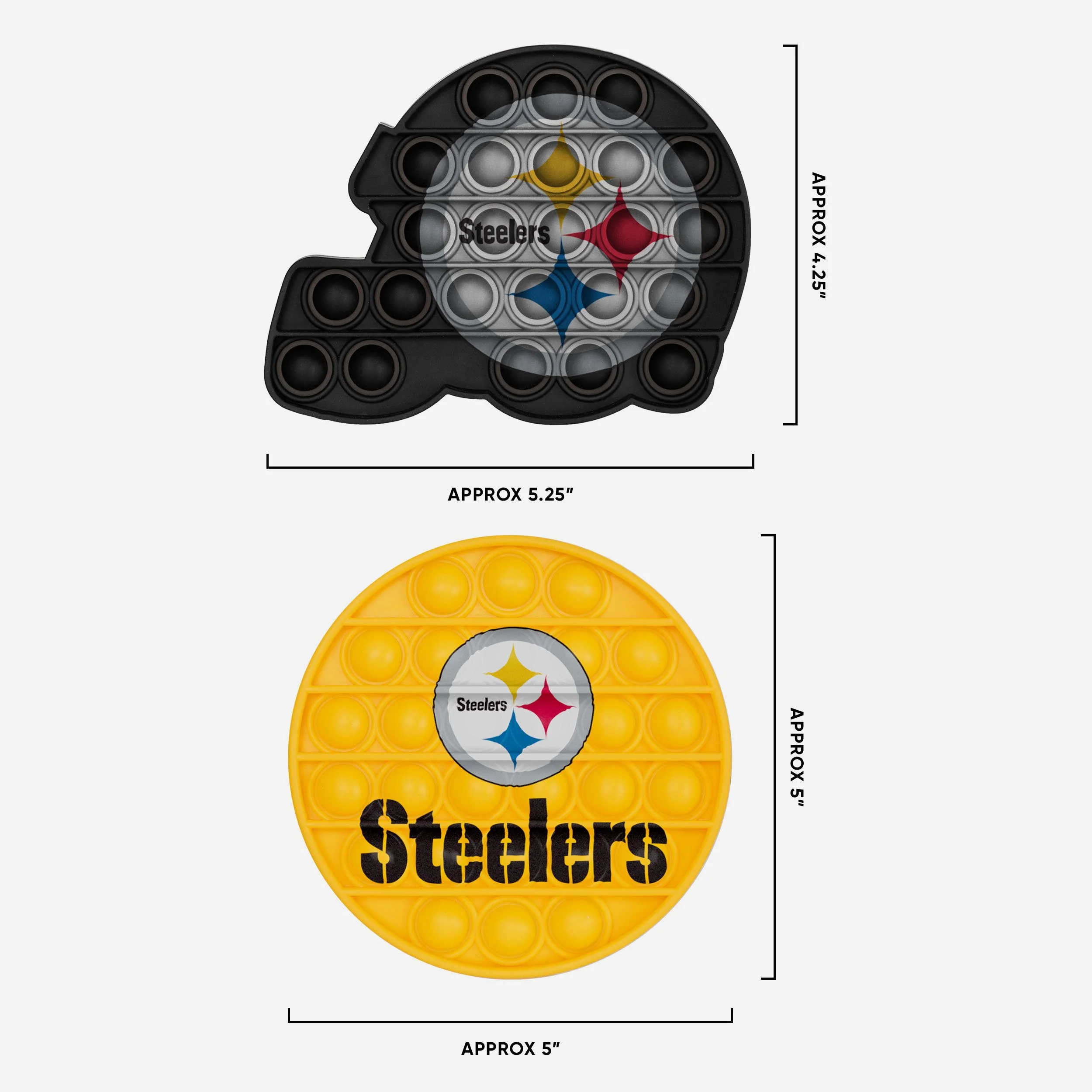 Pittsburgh Steelers 2 Pack Helmet & Circle Push-Itz Fidget - Image 2