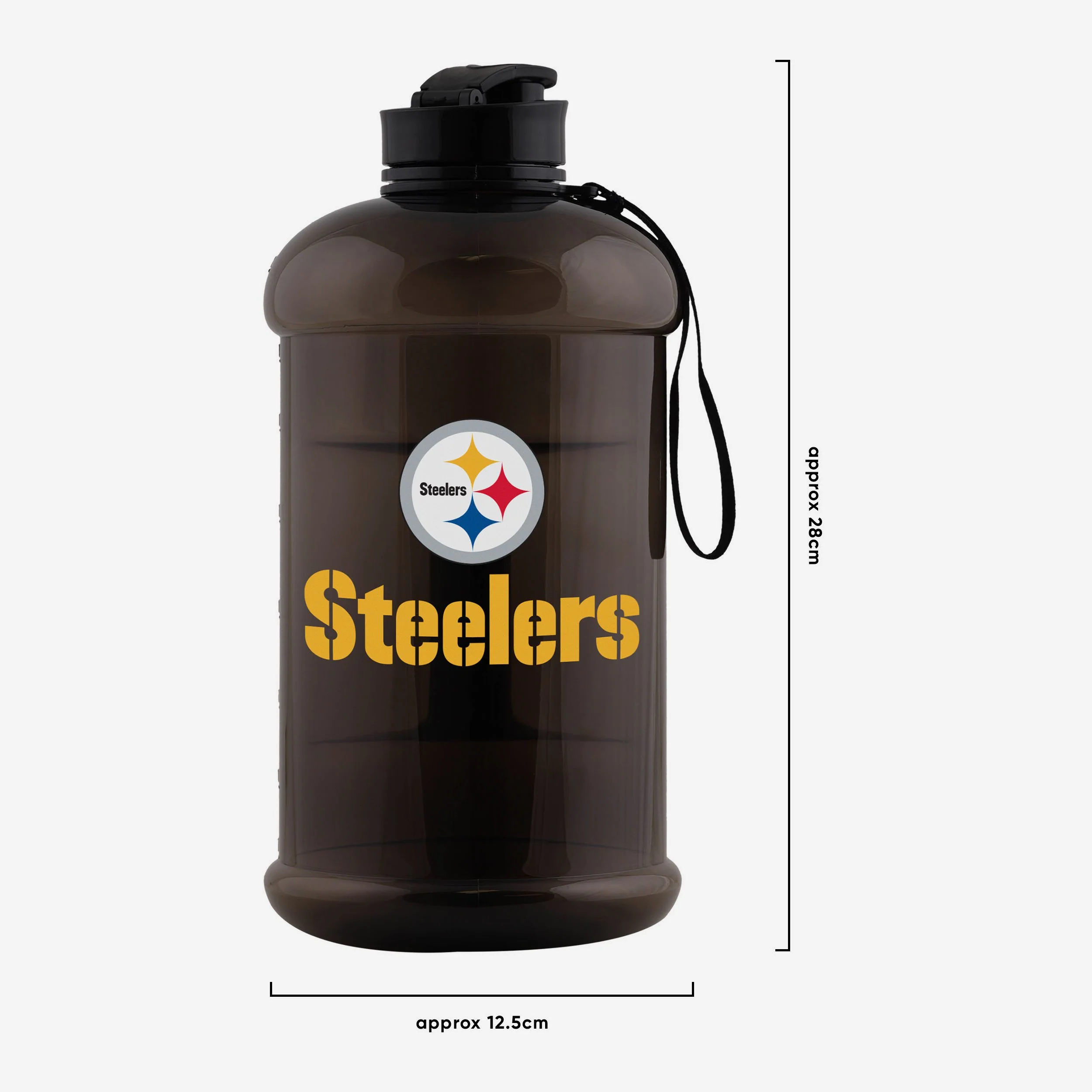 Pittsburgh Steelers 2000 mL Clear Sports Bottle - Image 5