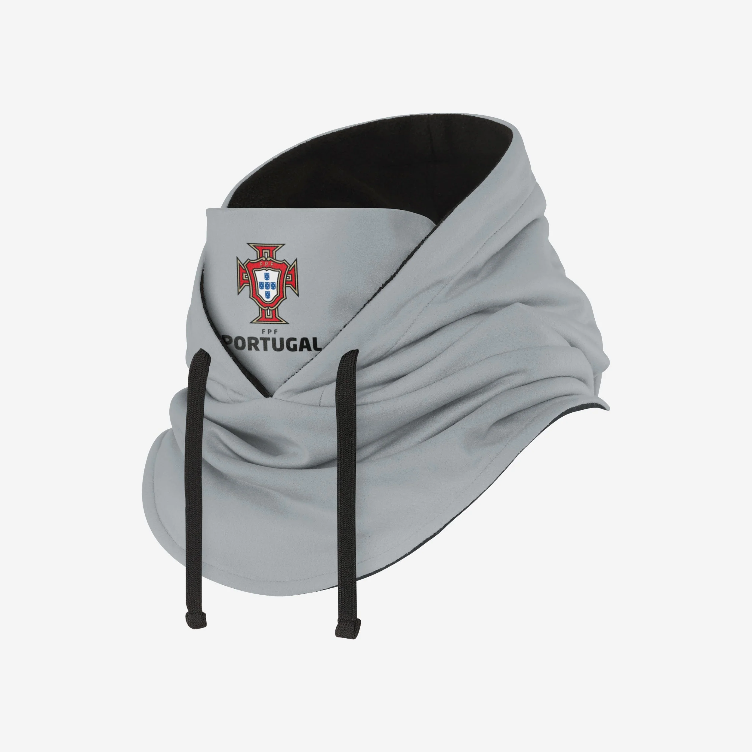 Portugal Grey Drawstring Hooded Snood - Image 2