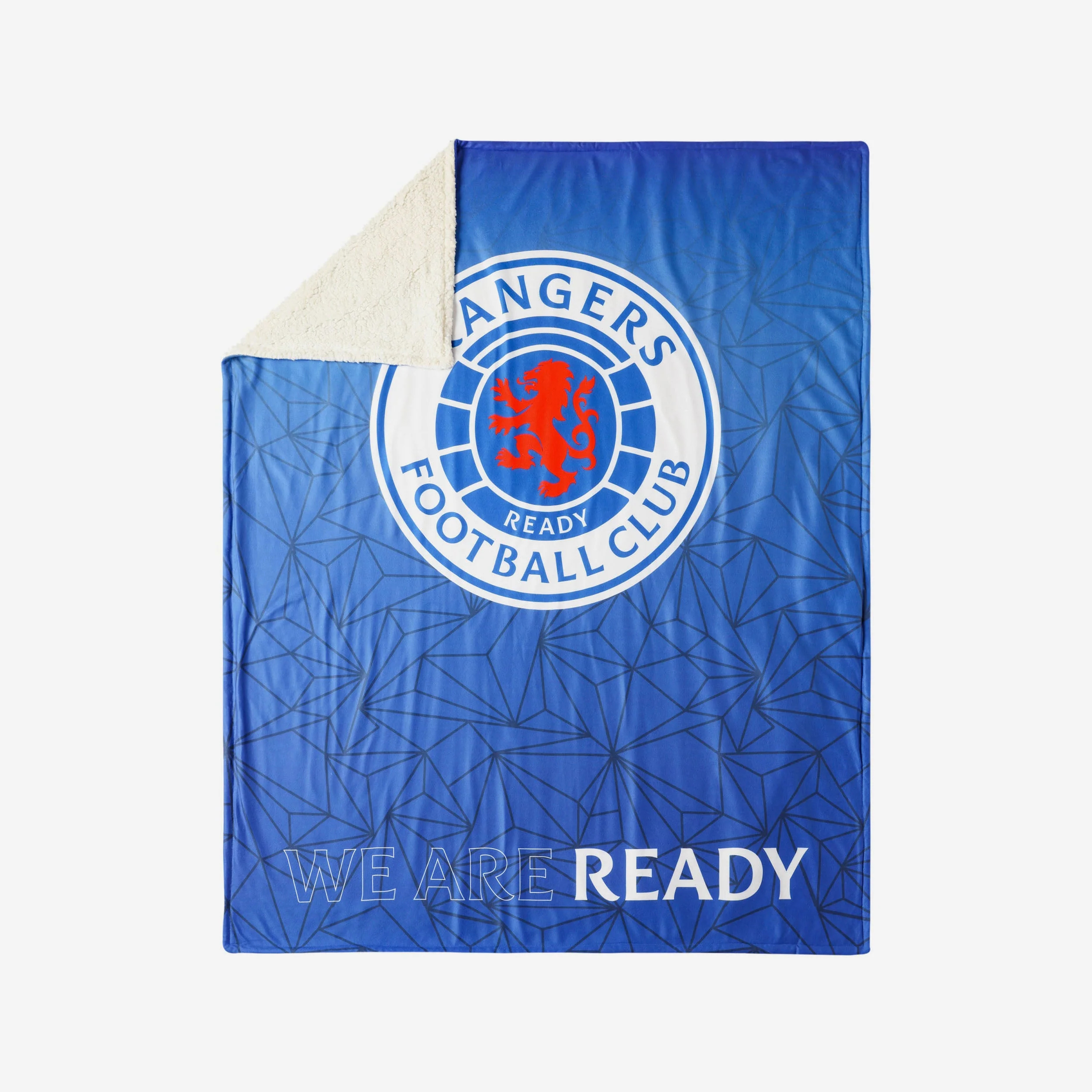 Rangers FC Slogan Sherpa Plush Throw Blanket