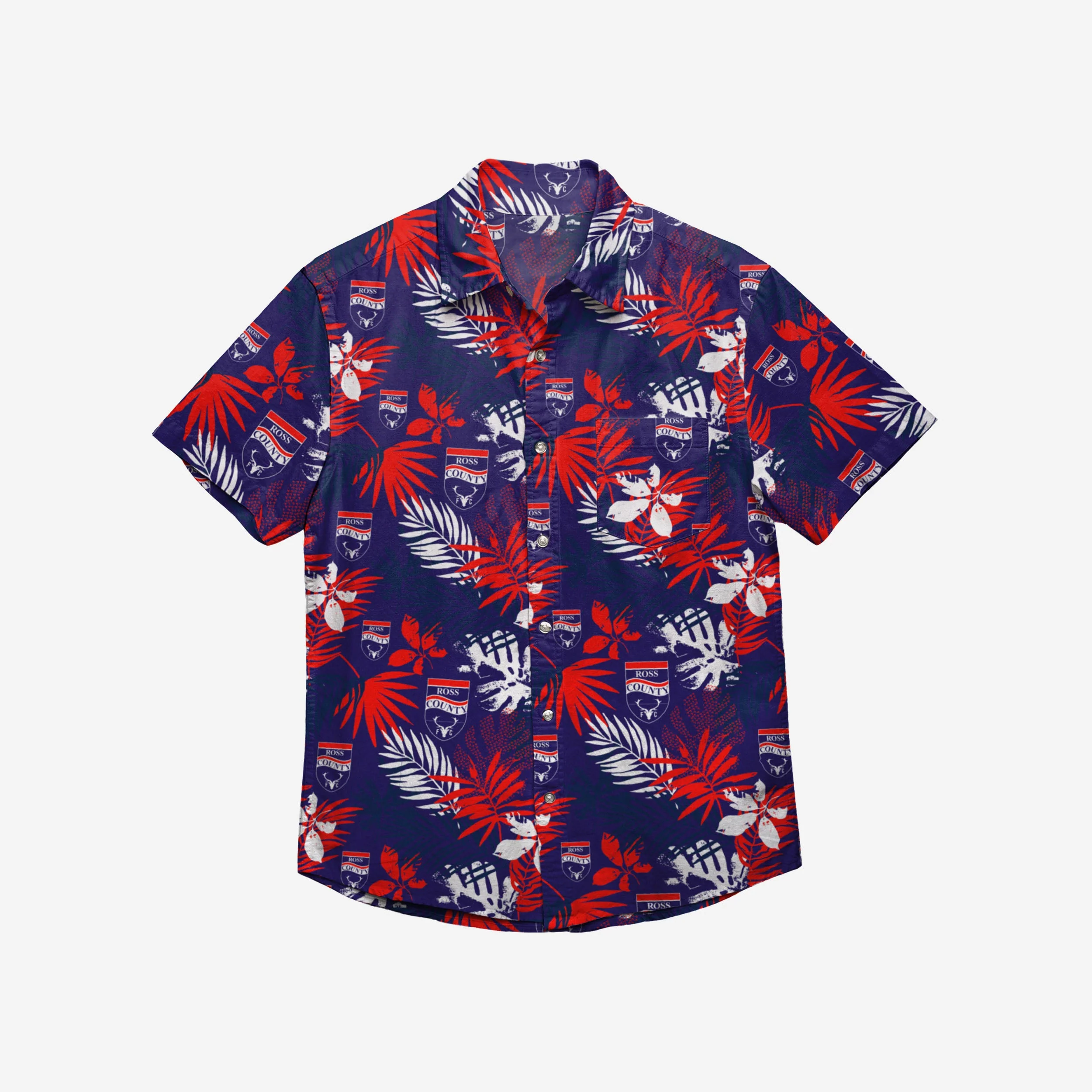 Ross County FC Floral Button Up Shirt - Image 3