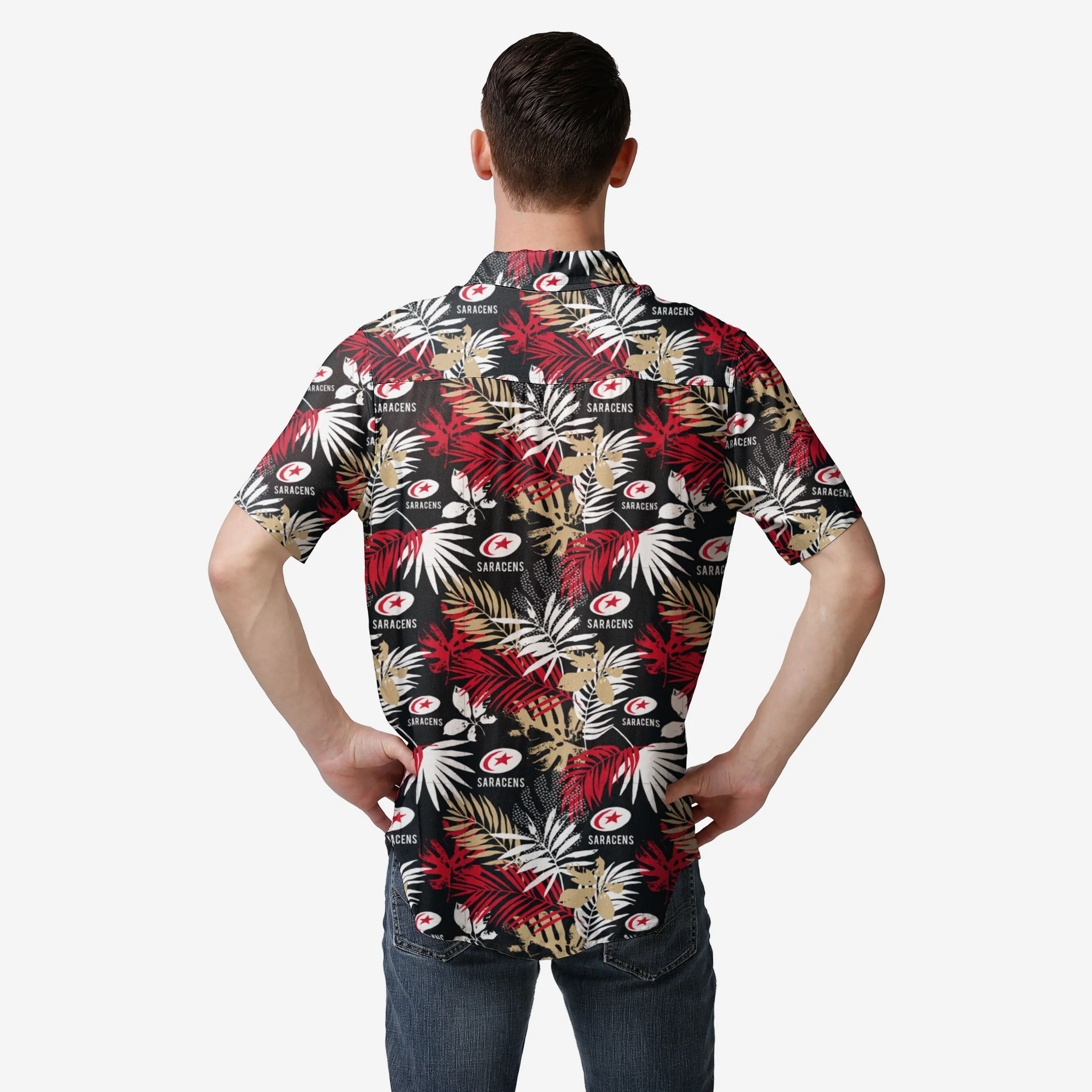 Saracens Floral Button Up Shirt - Image 2