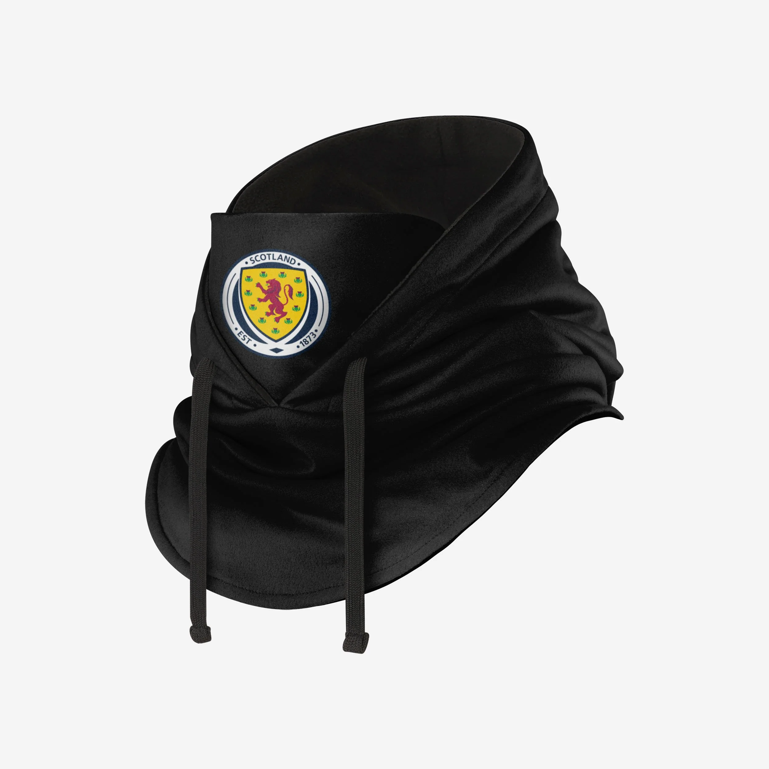 Scotland Black Drawstring Hooded Snood - Image 2