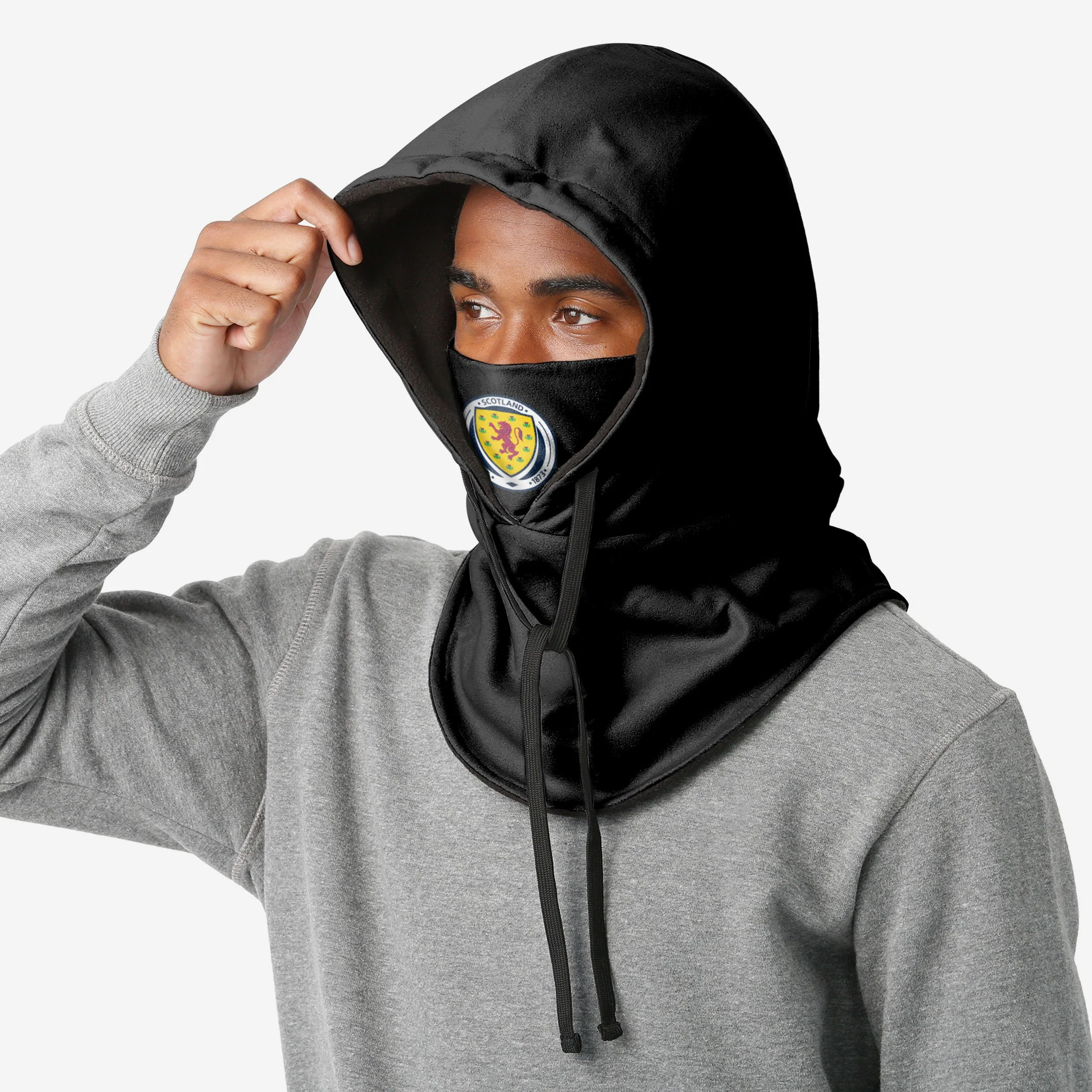 Scotland Black Drawstring Hooded Snood - Image 3