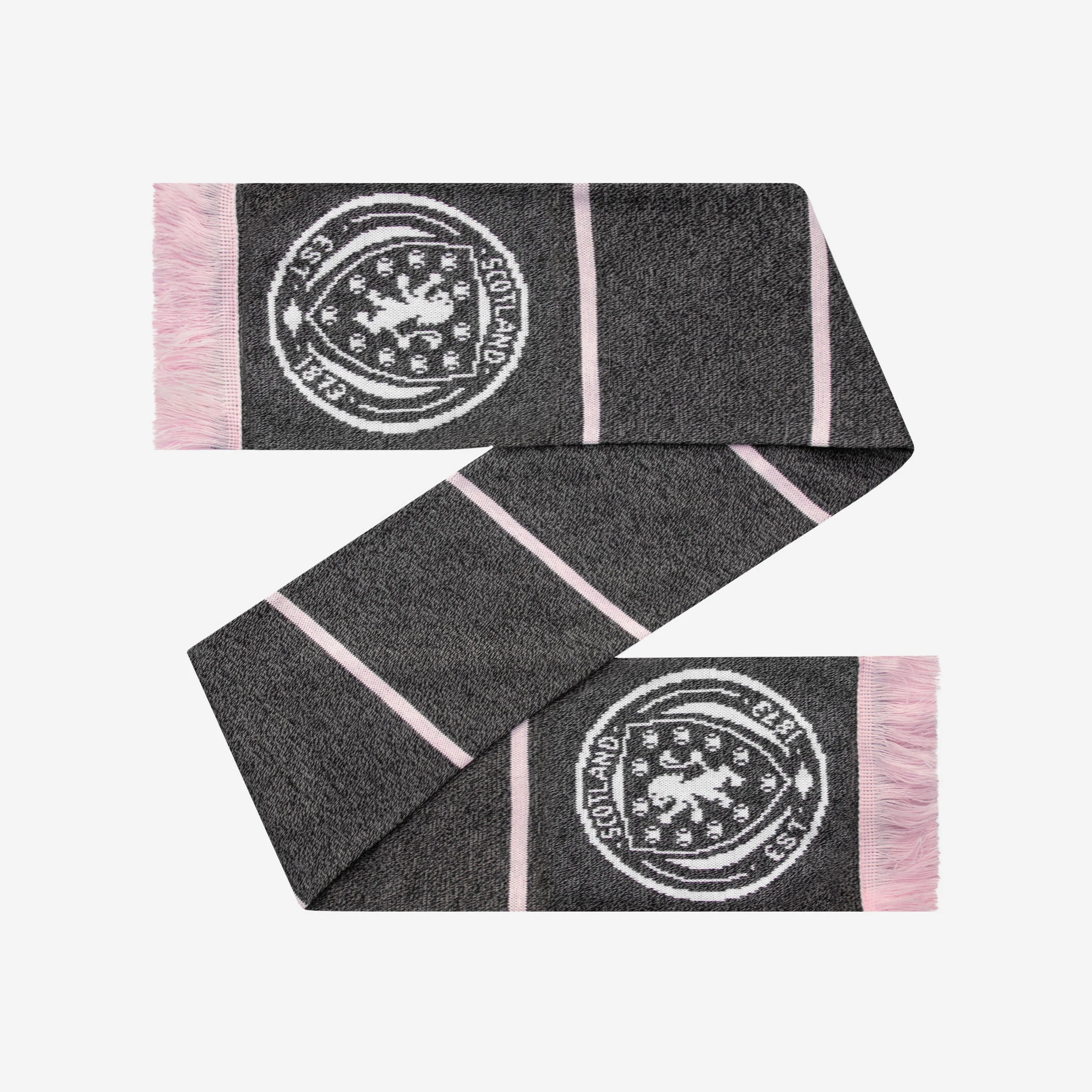 Scotland Grey Marl Pink Scarf - Image 2